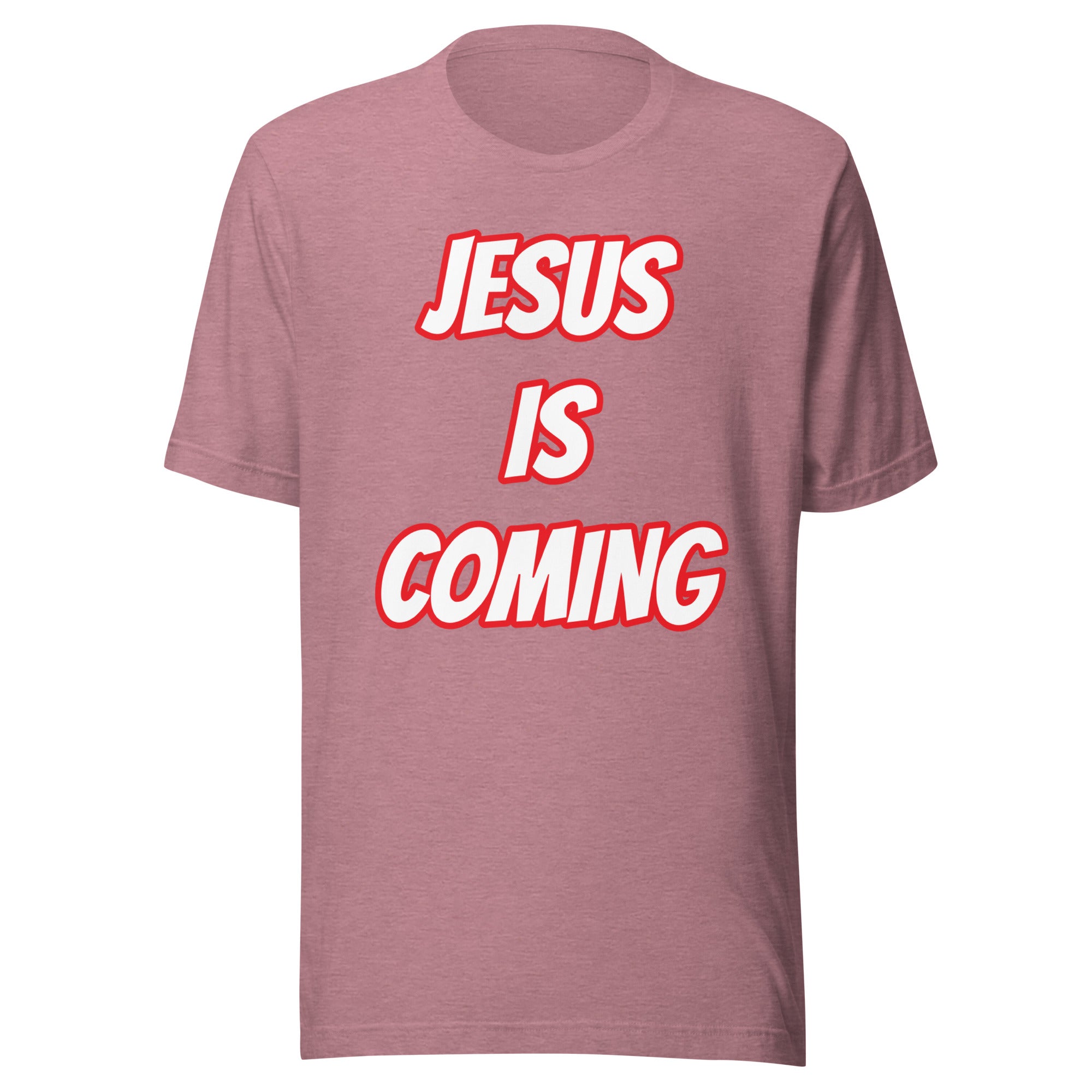 JESUS IS COMING BLACK/RED Unisex t-shirt