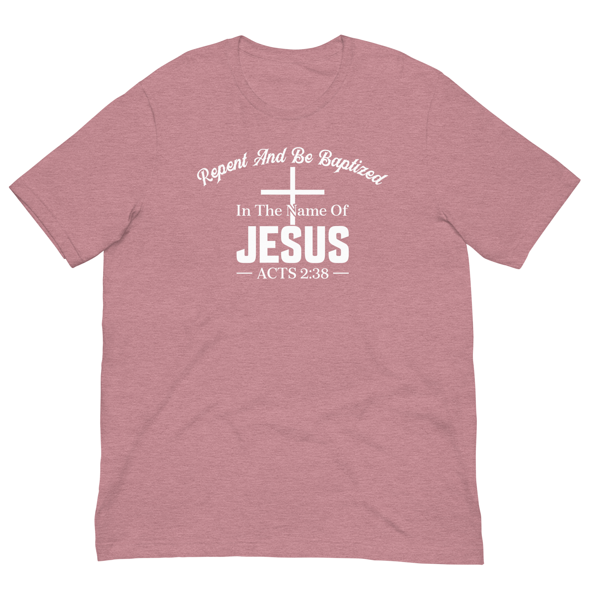 Acts 2:38 white Unisex t-shirt