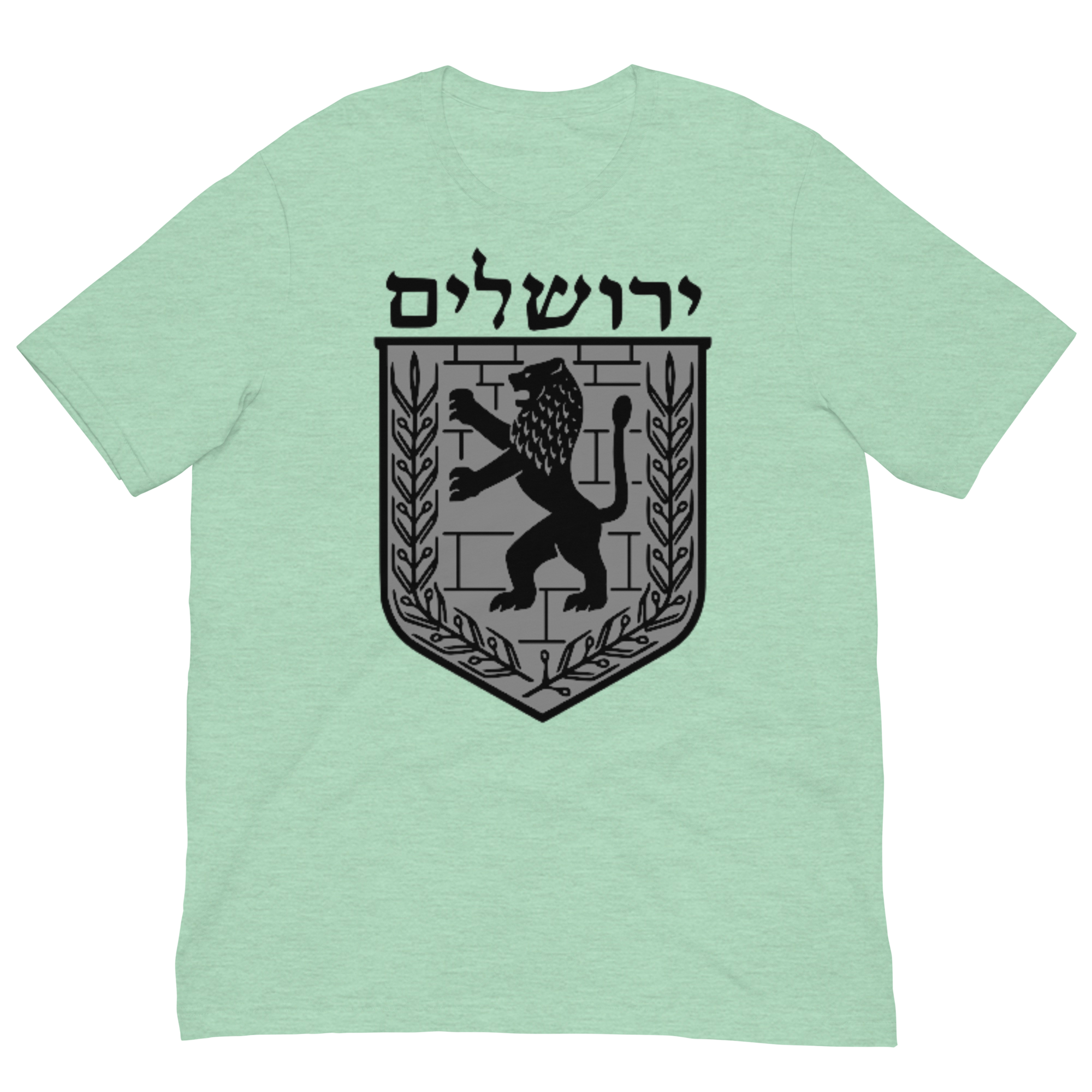 Jerusalem Hebrew Black/Grey Unisex t-shirt