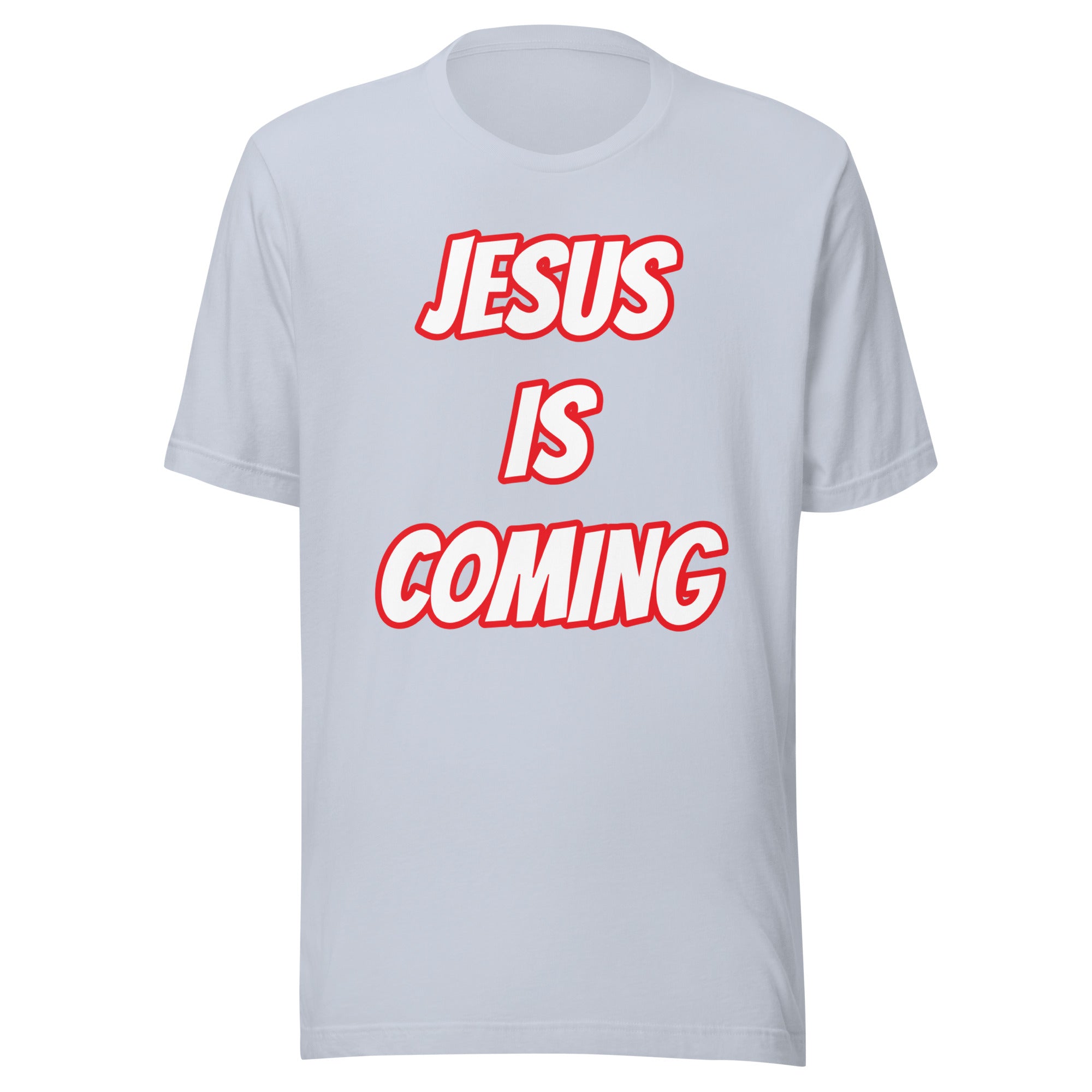 JESUS IS COMING BLACK/RED Unisex t-shirt