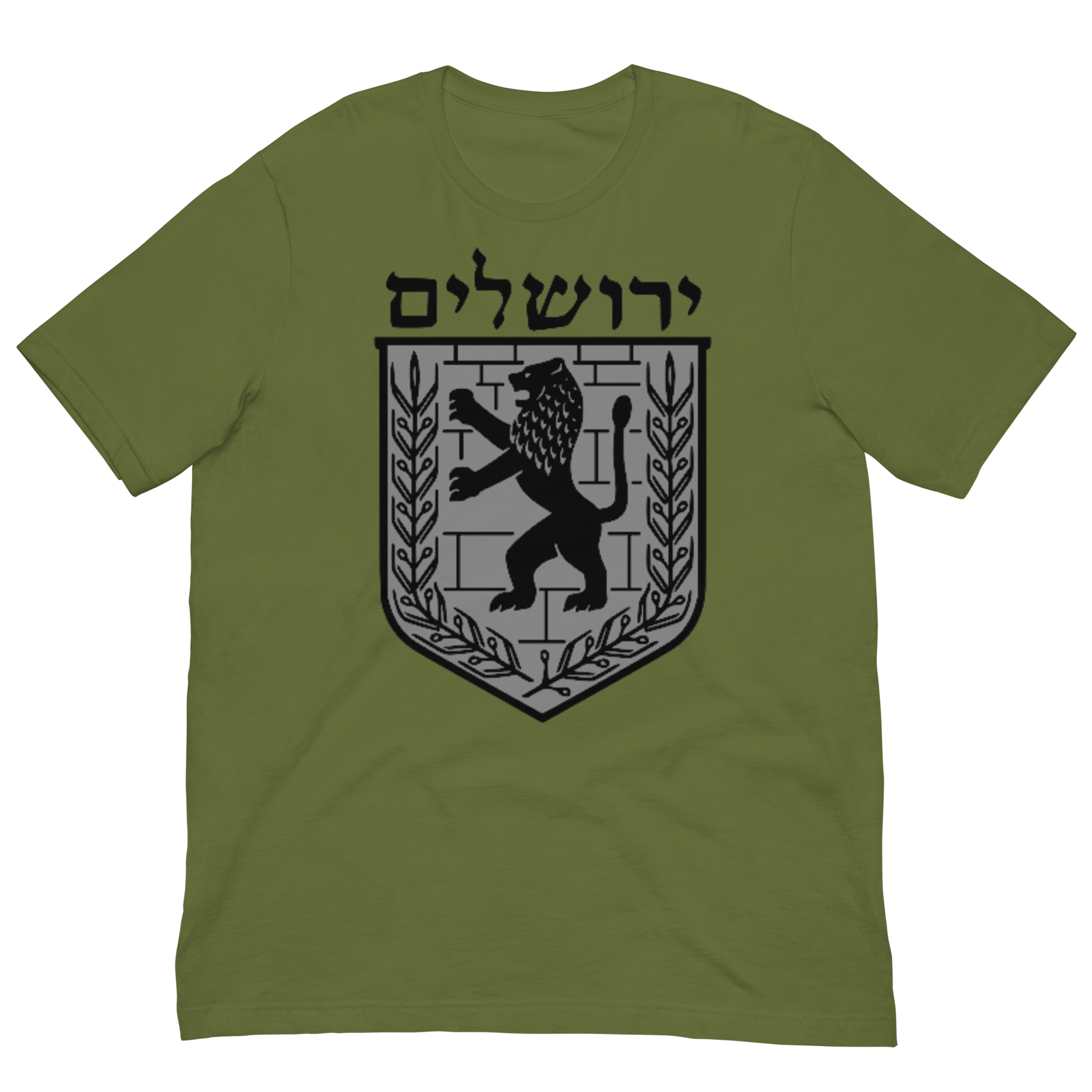 Jerusalem Hebrew Black/Grey Unisex t-shirt