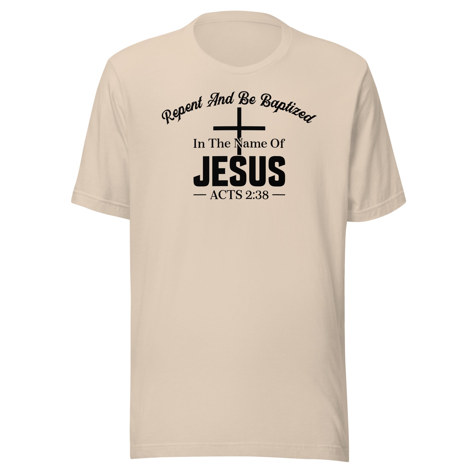 Acts 2:38 black Unisex t-shirt