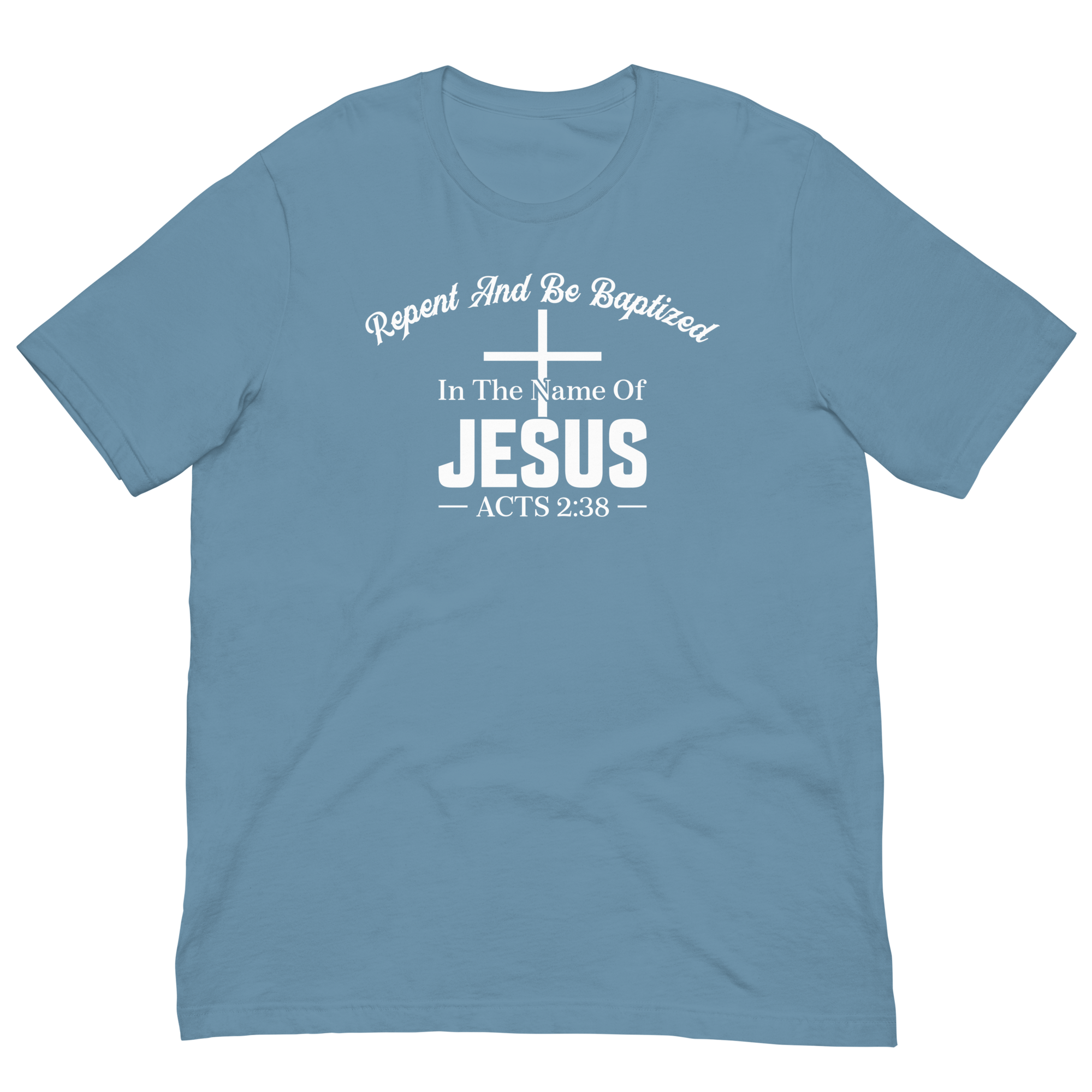Acts 2:38 white Unisex t-shirt