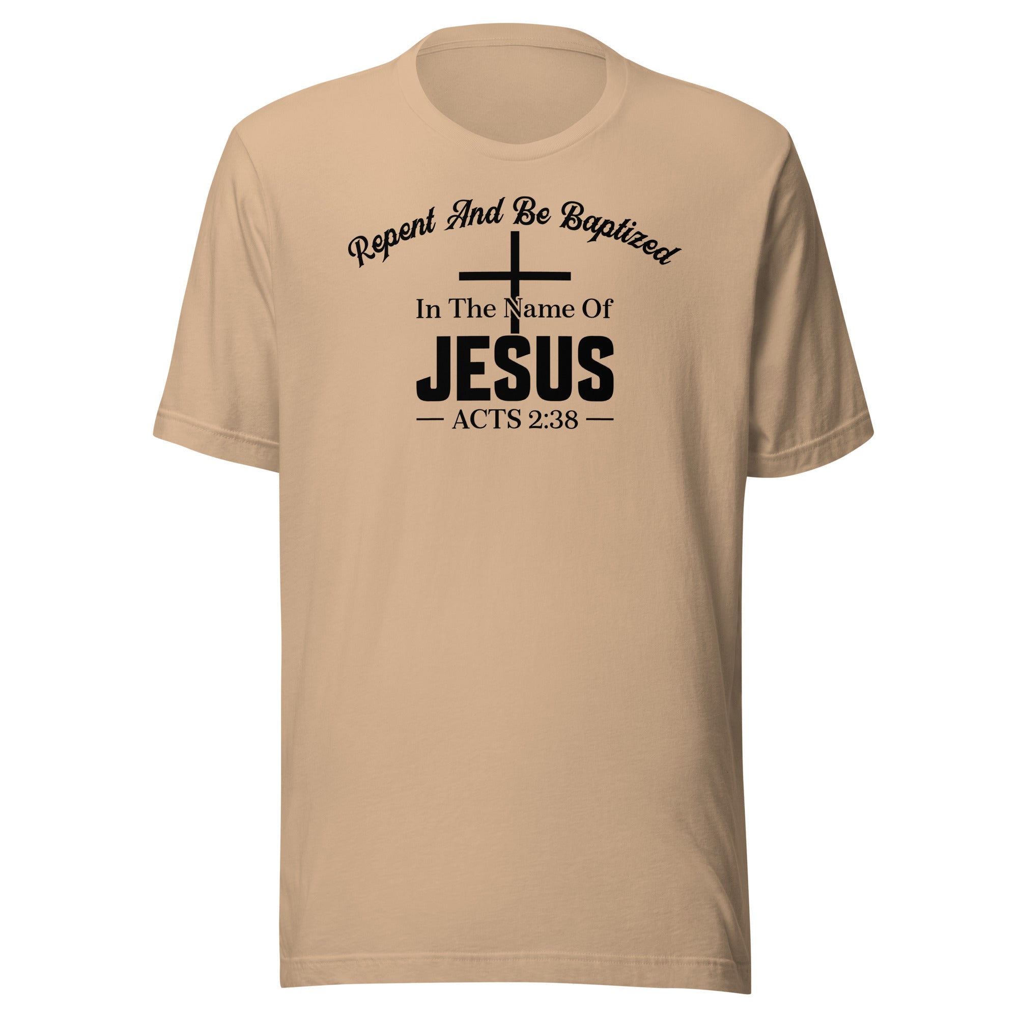 Acts 2:38 black Unisex t-shirt