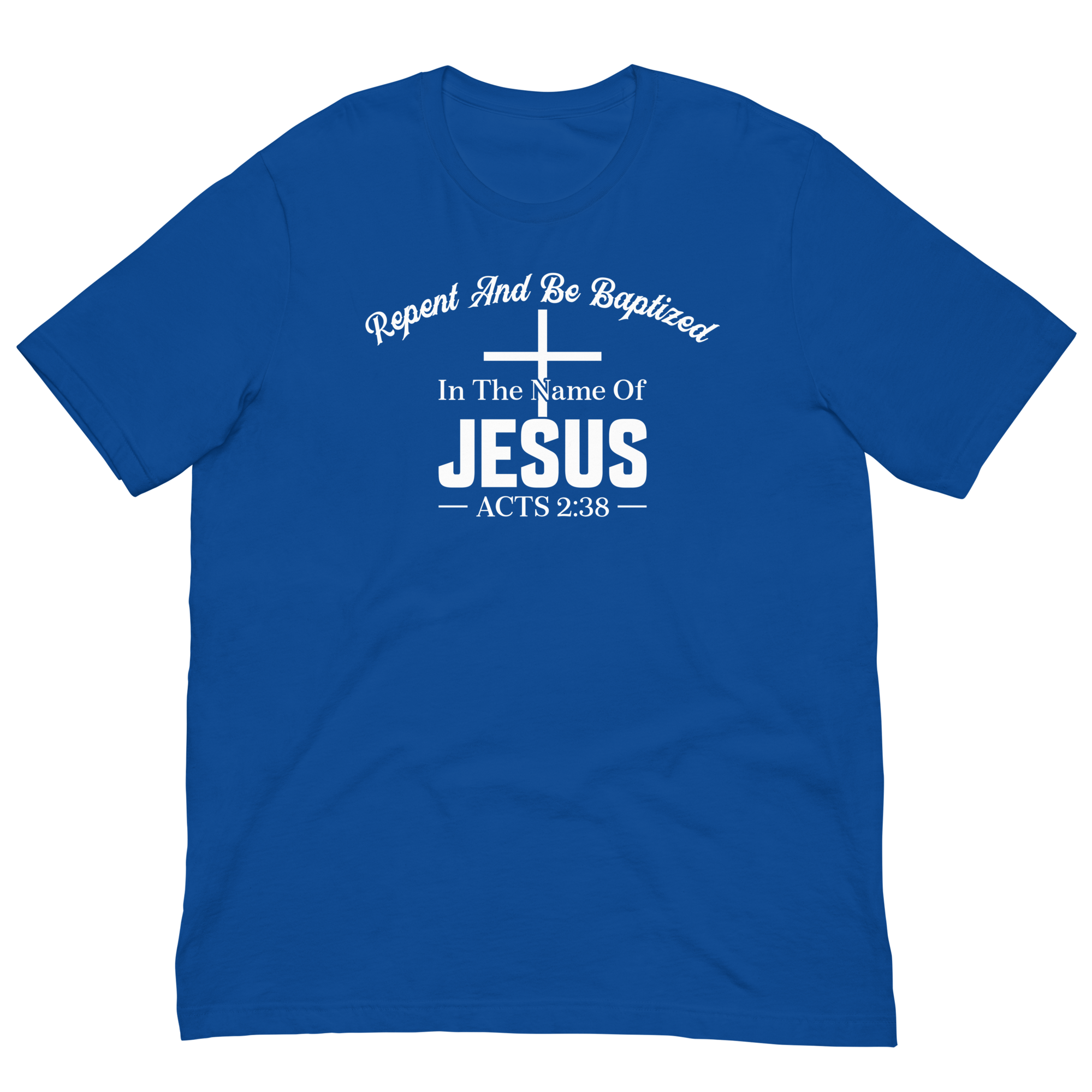 Acts 2:38 white Unisex t-shirt
