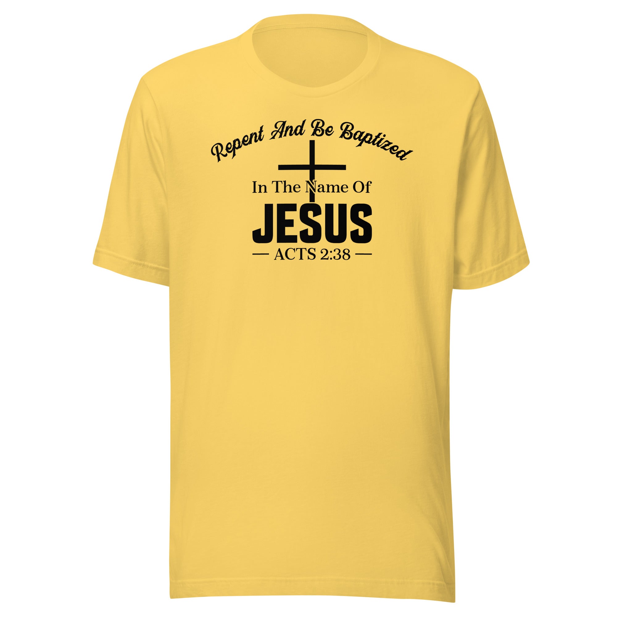 Acts 2:38 black Unisex t-shirt