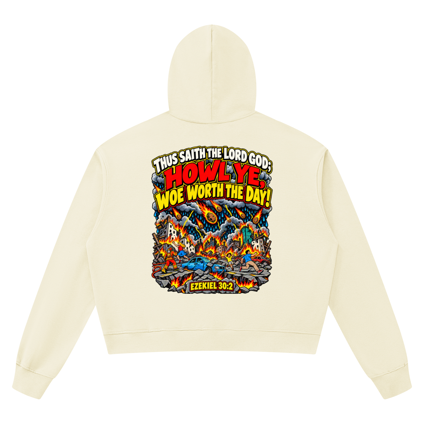 Jesus Saves Unisex Boxy Raw Edge Hoodie