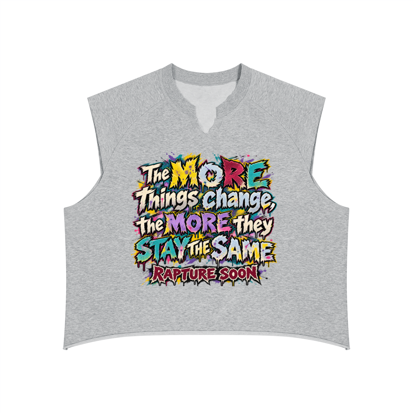 The more things change Men’s Boxy Raw Hem Tank Top