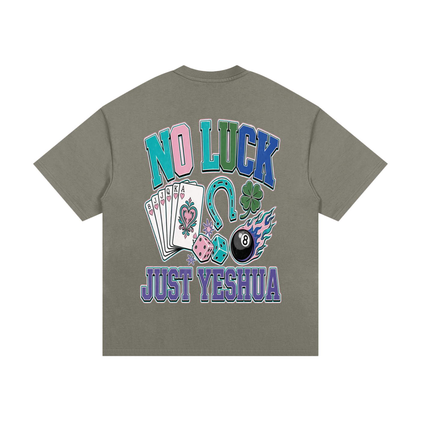 Jesus/No Luck Essential Heavyweight Cotton T-Shirt