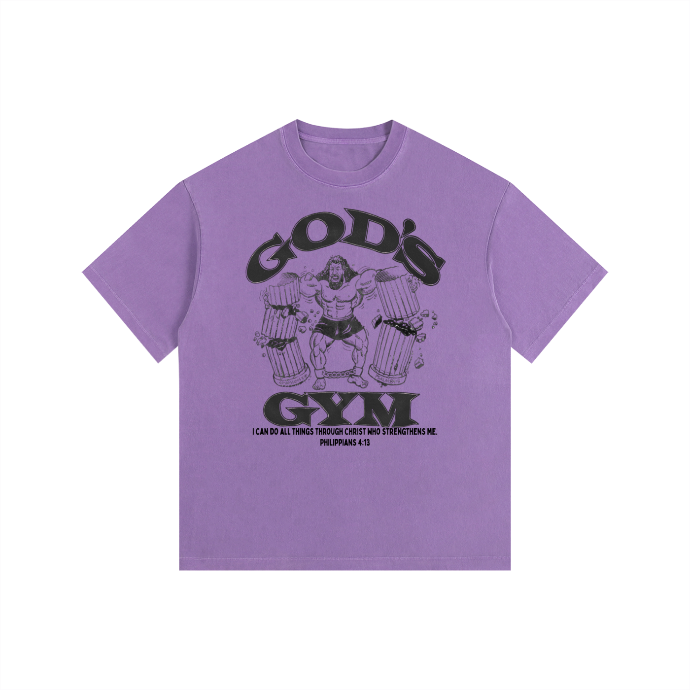 God's Gym Vintage Washed Oversized Cotton T-Shirt