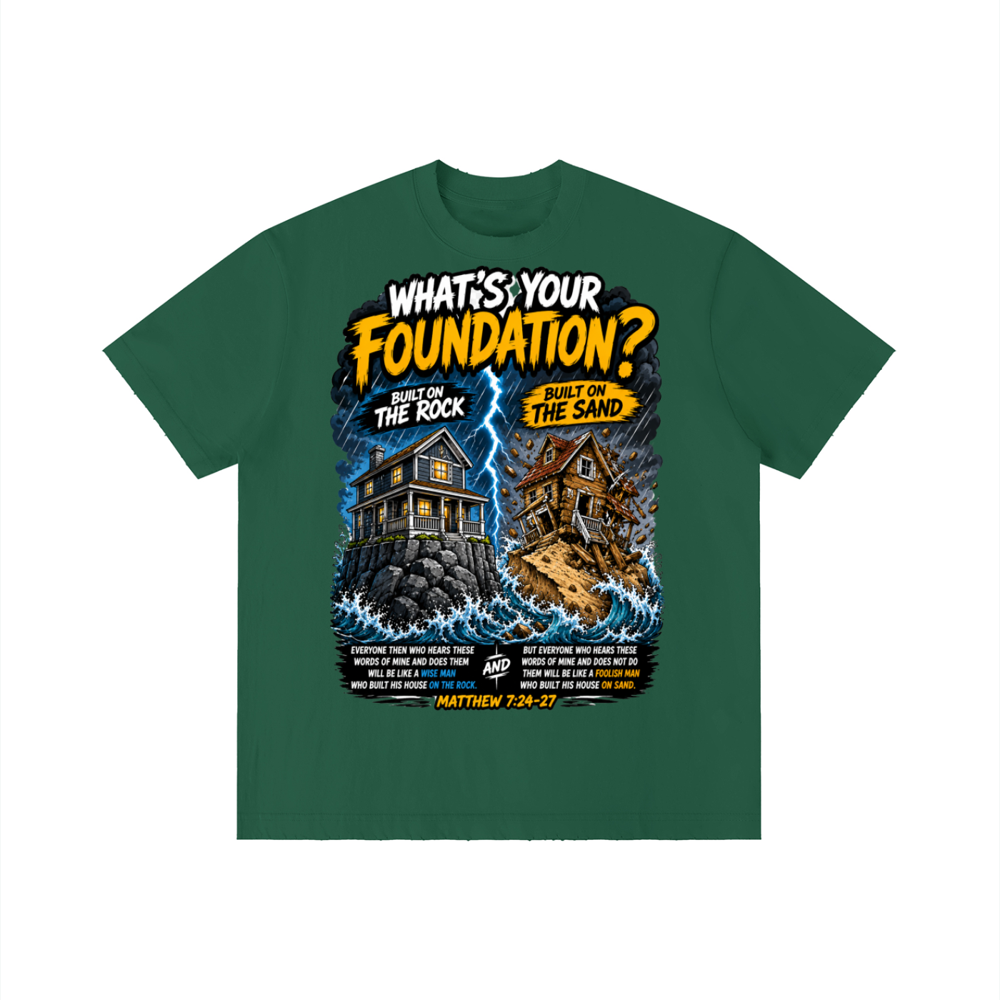 What's Your Foundation? Unisex Vintage Wash Distressed T-Shirt