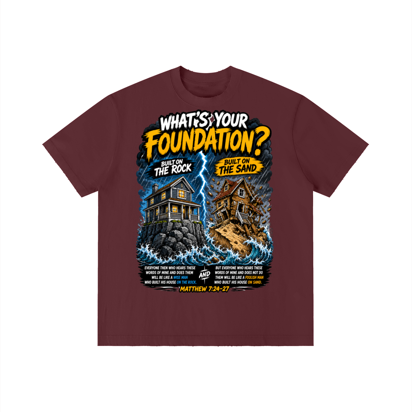 What's Your Foundation? Unisex Vintage Wash Distressed T-Shirt