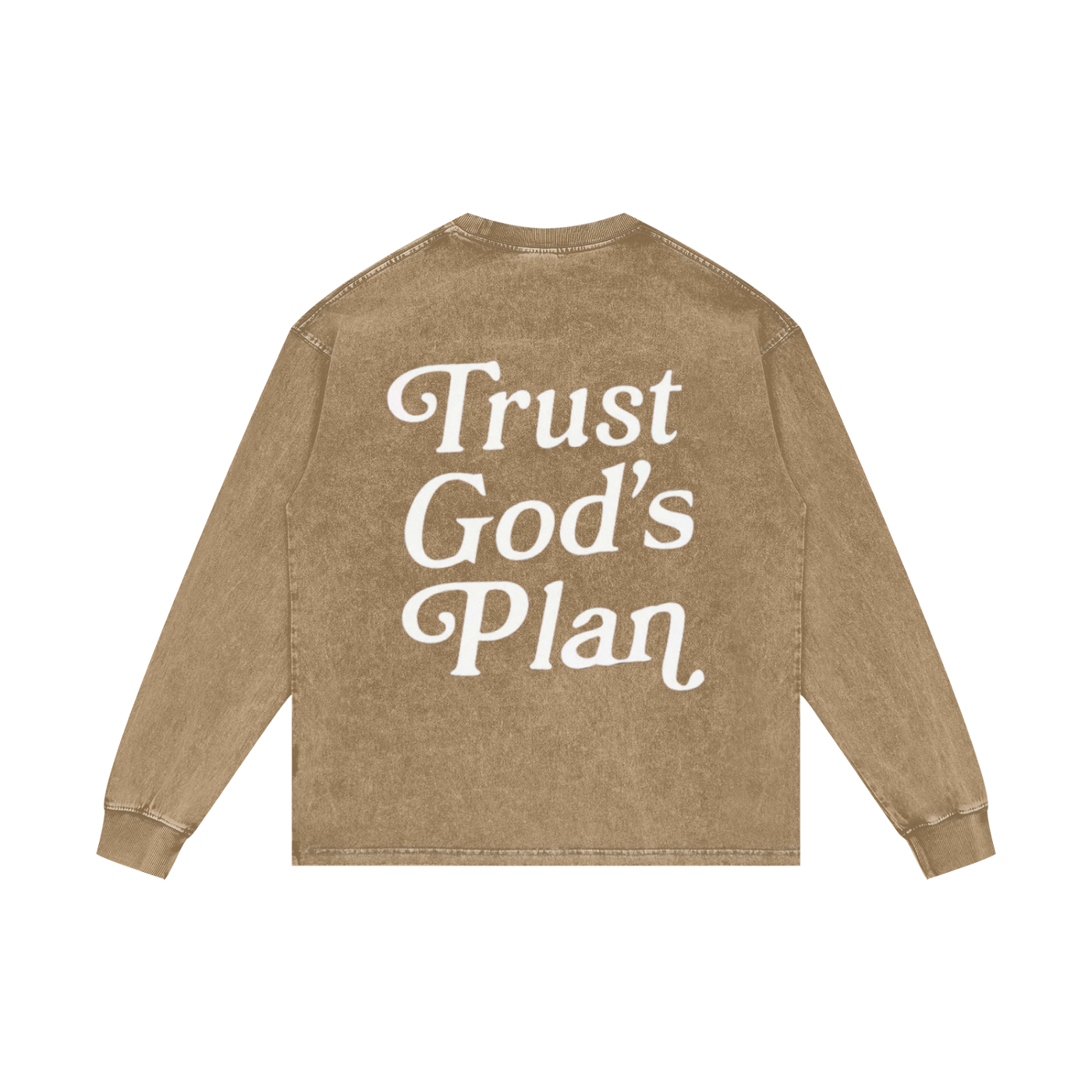 "Amen" Acid Wash Oversize Long Sleeve T-Shirt