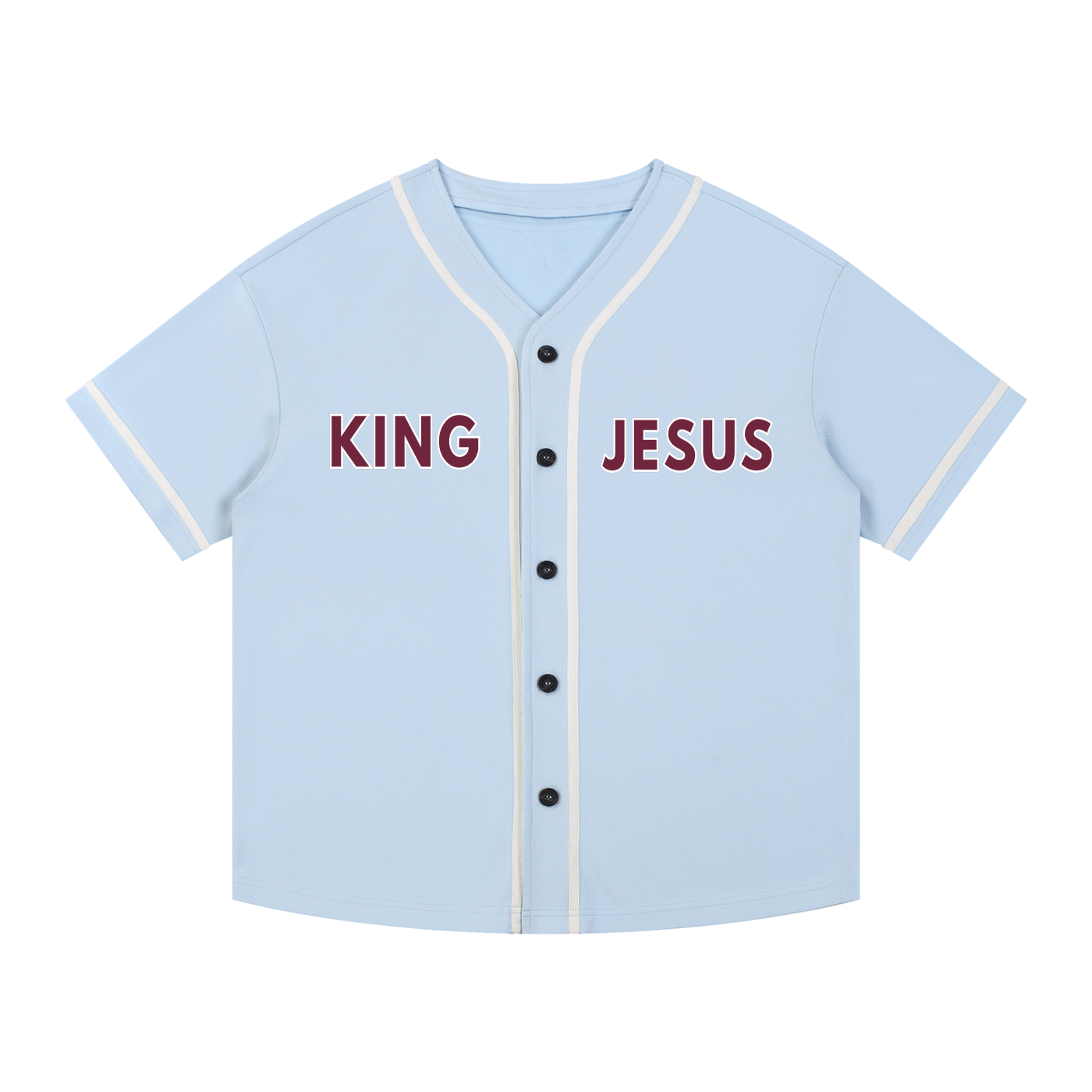 King Jesus Contrast Piped Button-Up Jersey