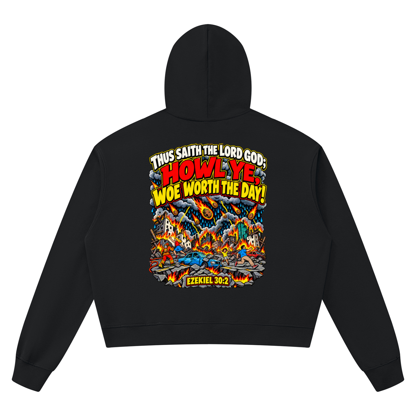 Jesus Saves Unisex Boxy Raw Edge Hoodie