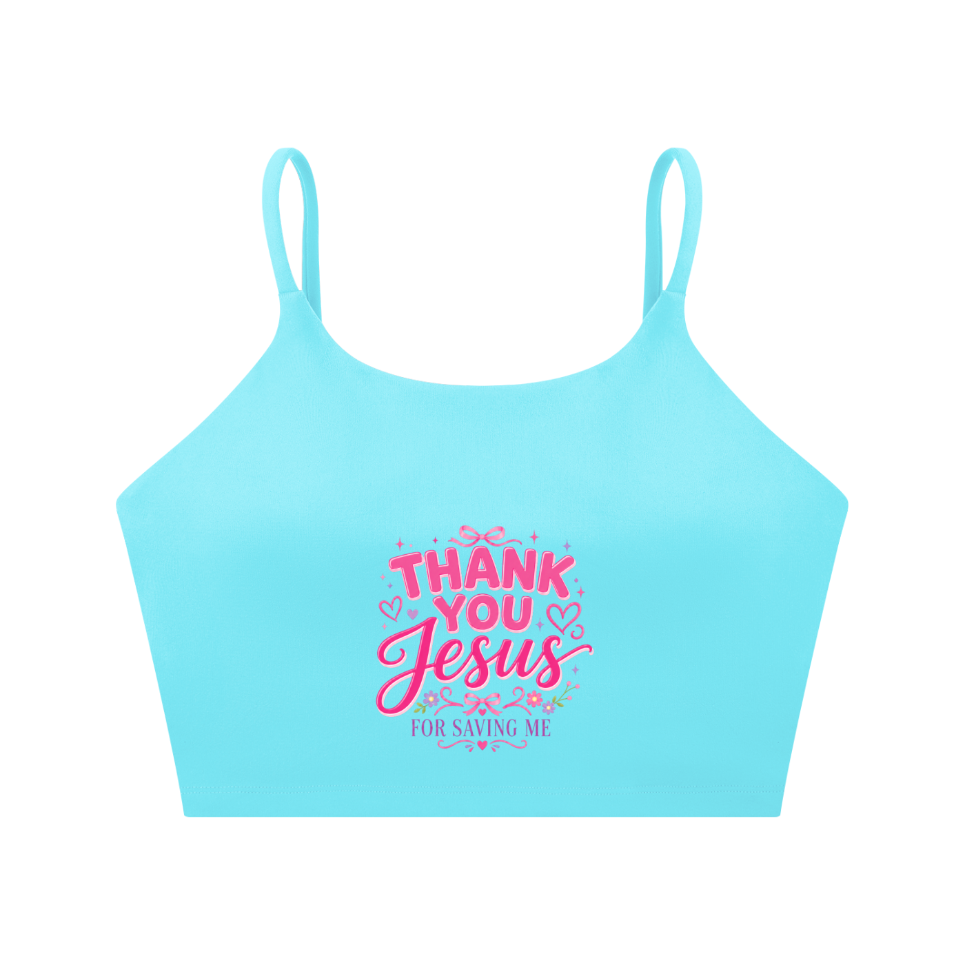 Thank you Spaghetti Strap Yoga Sports Bra