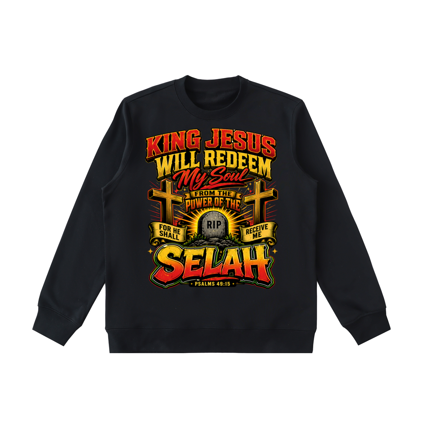 Psalms 49:15 Essential Heavyweight Crewneck  Sweatshirt
