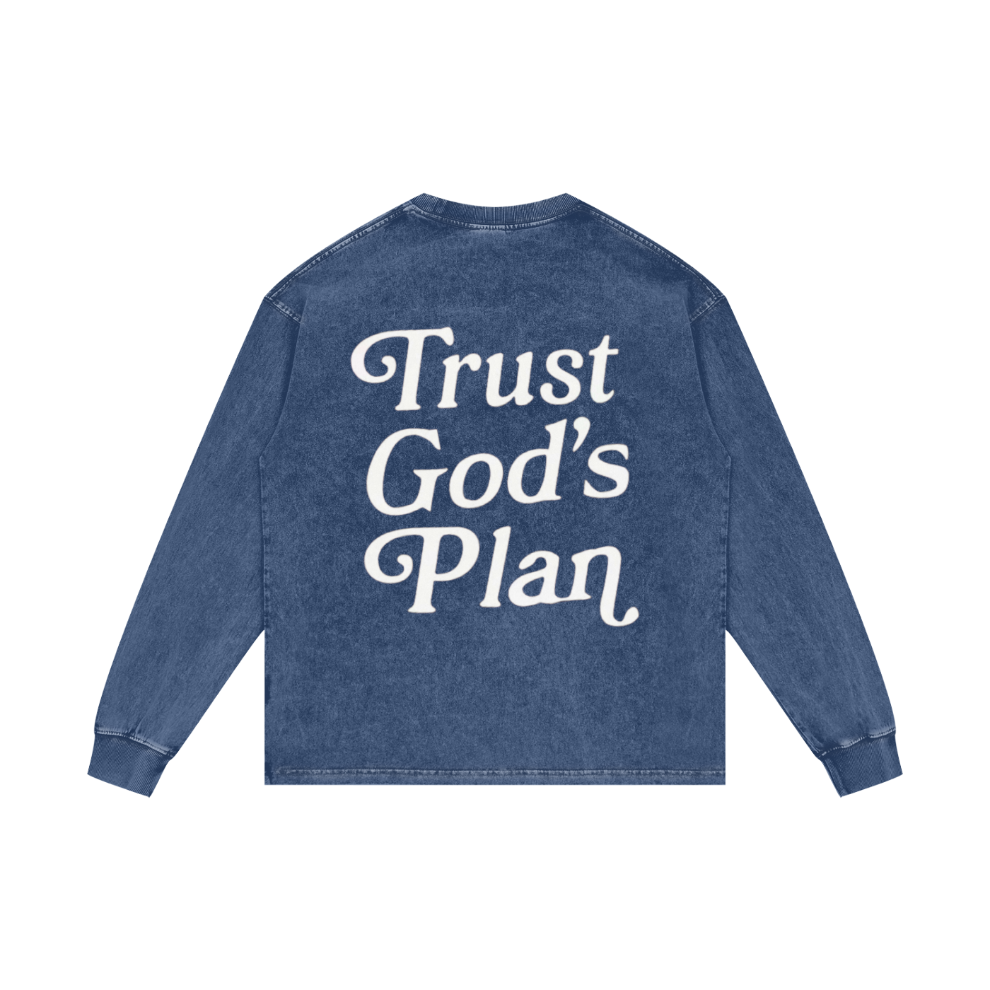 "Amen" Acid Wash Oversize Long Sleeve T-Shirt