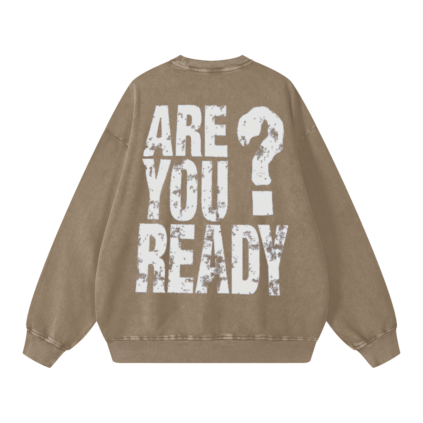 "Are You Ready" Snow Washed Oversized Sweatshirt