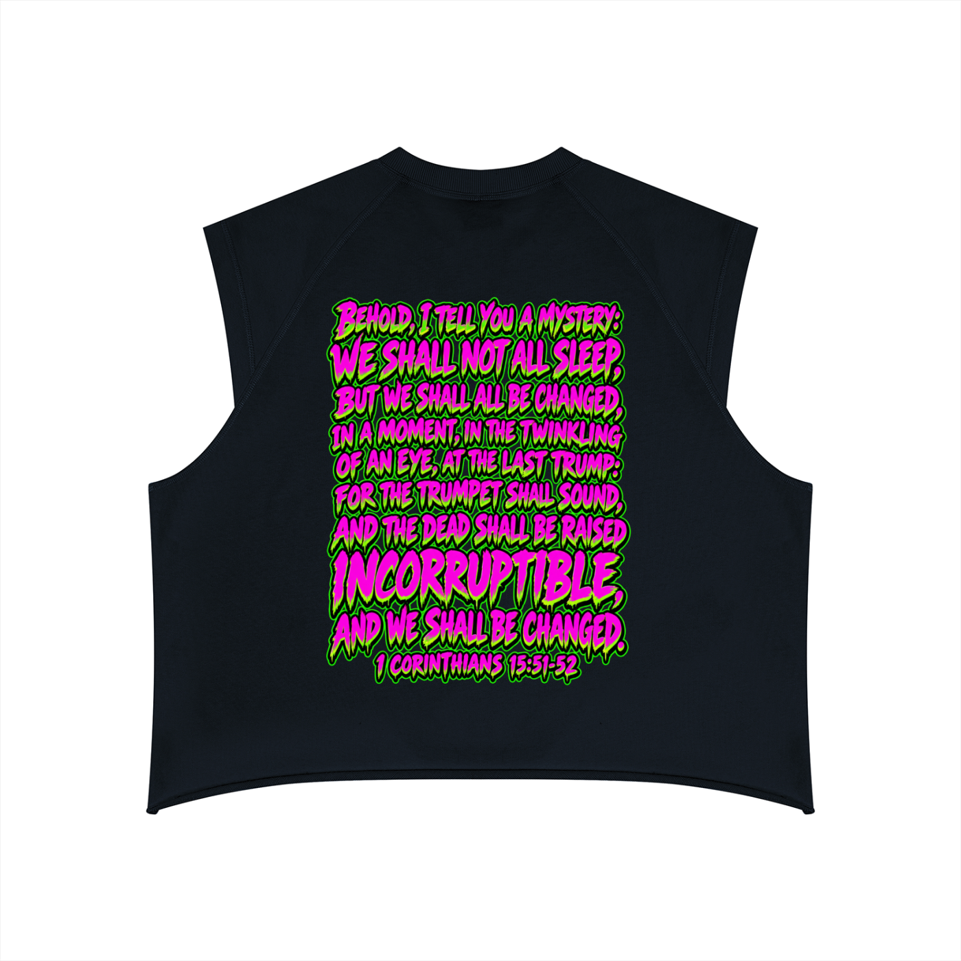 1 Corinthians 15:51-52 Men’s Boxy Raw Hem Tank Top
