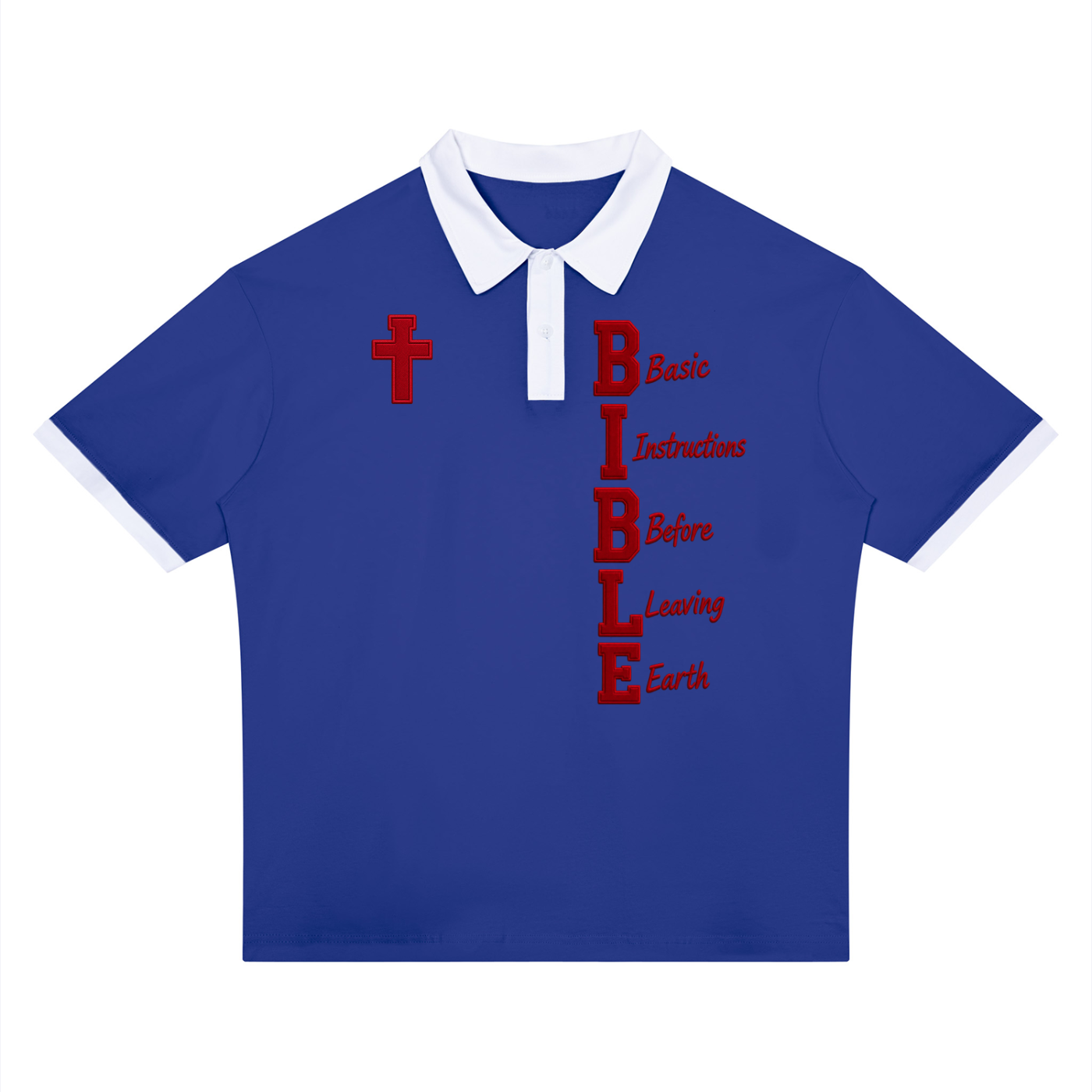BIBLE Unisex Color Block Polo Shirt