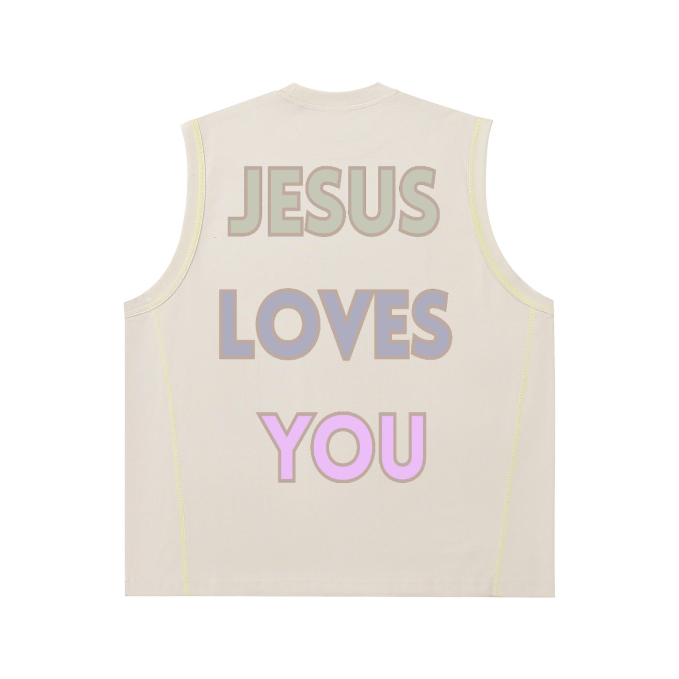 No Luck, Just Jesus Contrast Panel Cooling Performance Tank Top