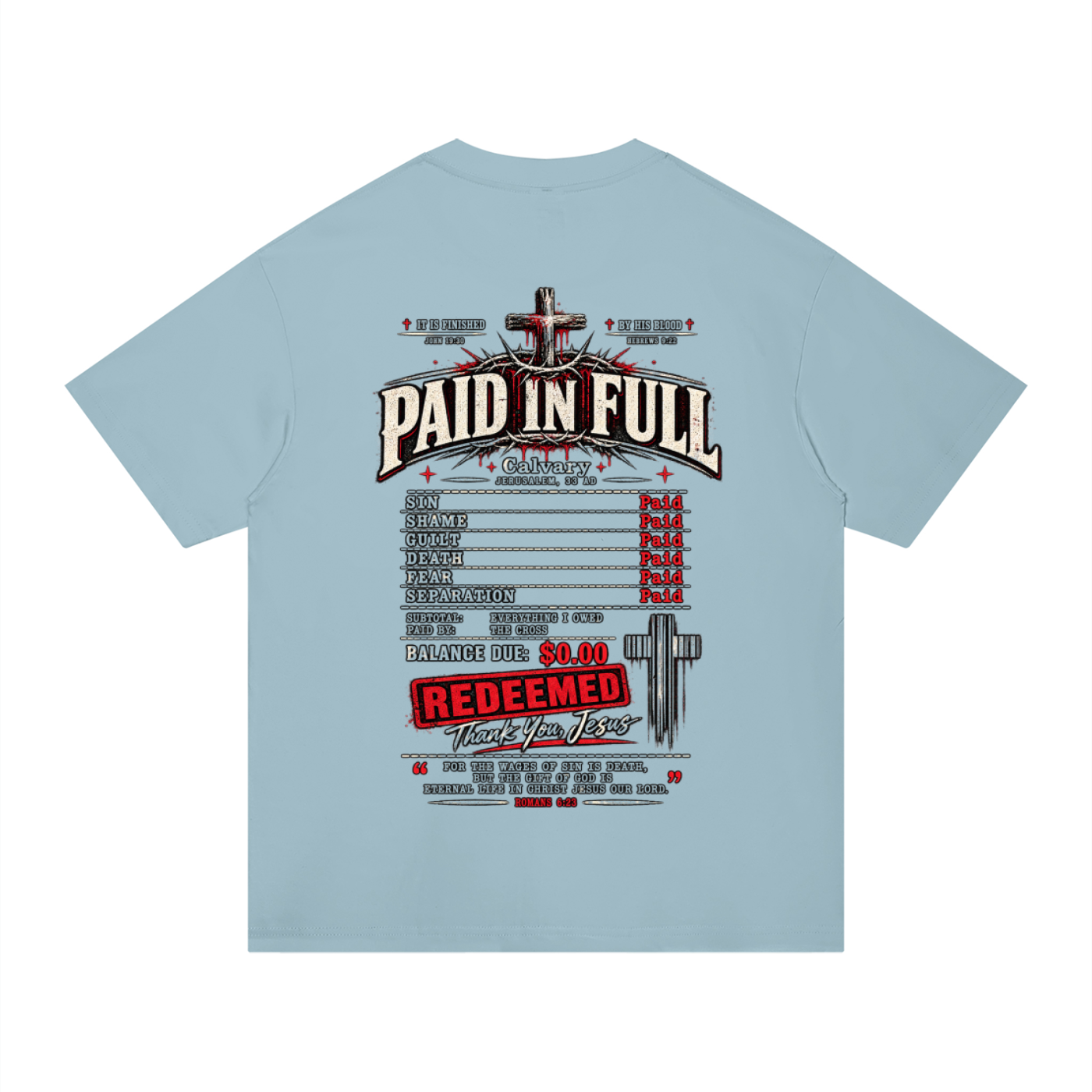 Yeshua Paid it All hebrew Unisex Regular Fit Cotton T-Shirt