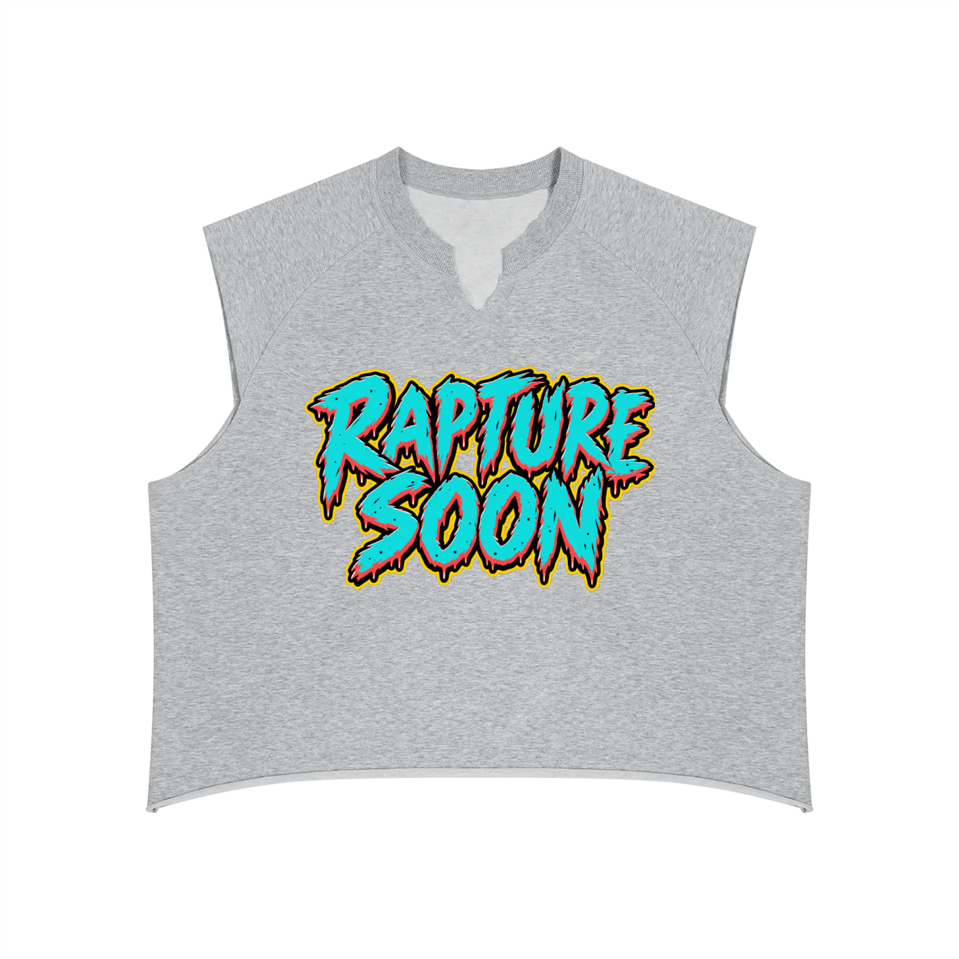 Left Behind in the Cloudy Day Men’s Boxy Raw Hem Tank Top