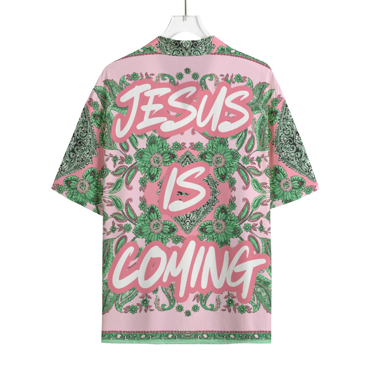 Jesus is Coming g/p Hawaiian Rayon Shirt