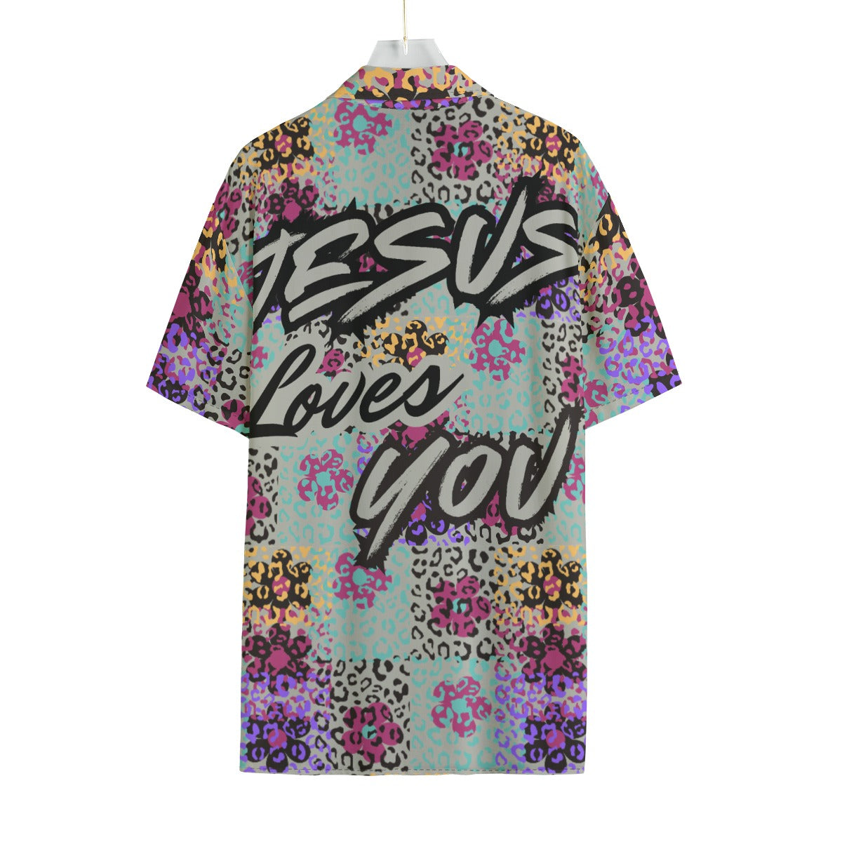 Jesus Loves You Rayon Shirt With Pocket