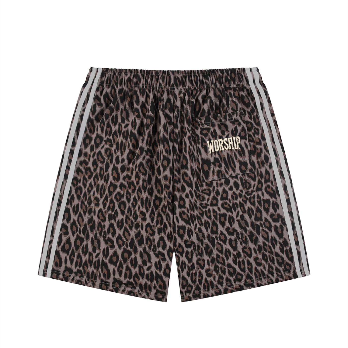 God's Child Unisex Heavyweight Leopard Drawstring Shorts