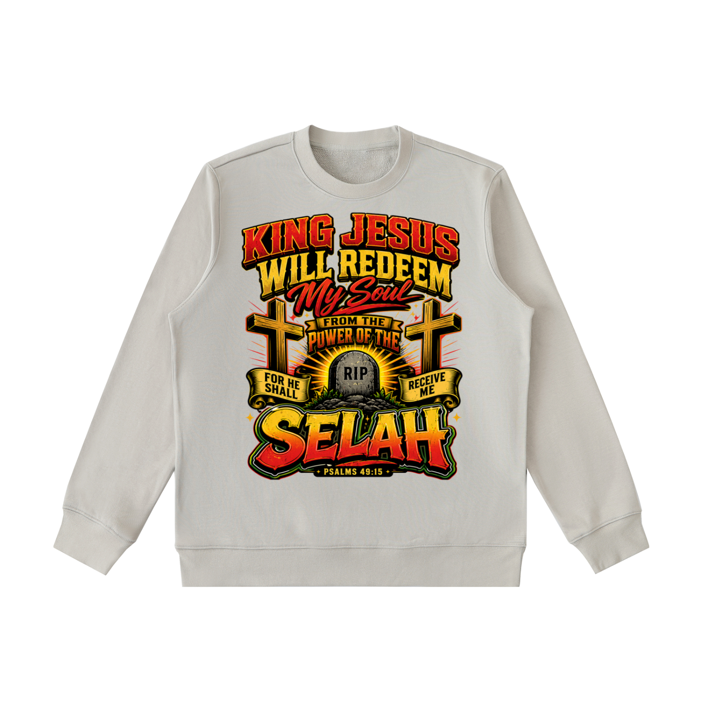 Psalms 49:15 Essential Heavyweight Crewneck  Sweatshirt