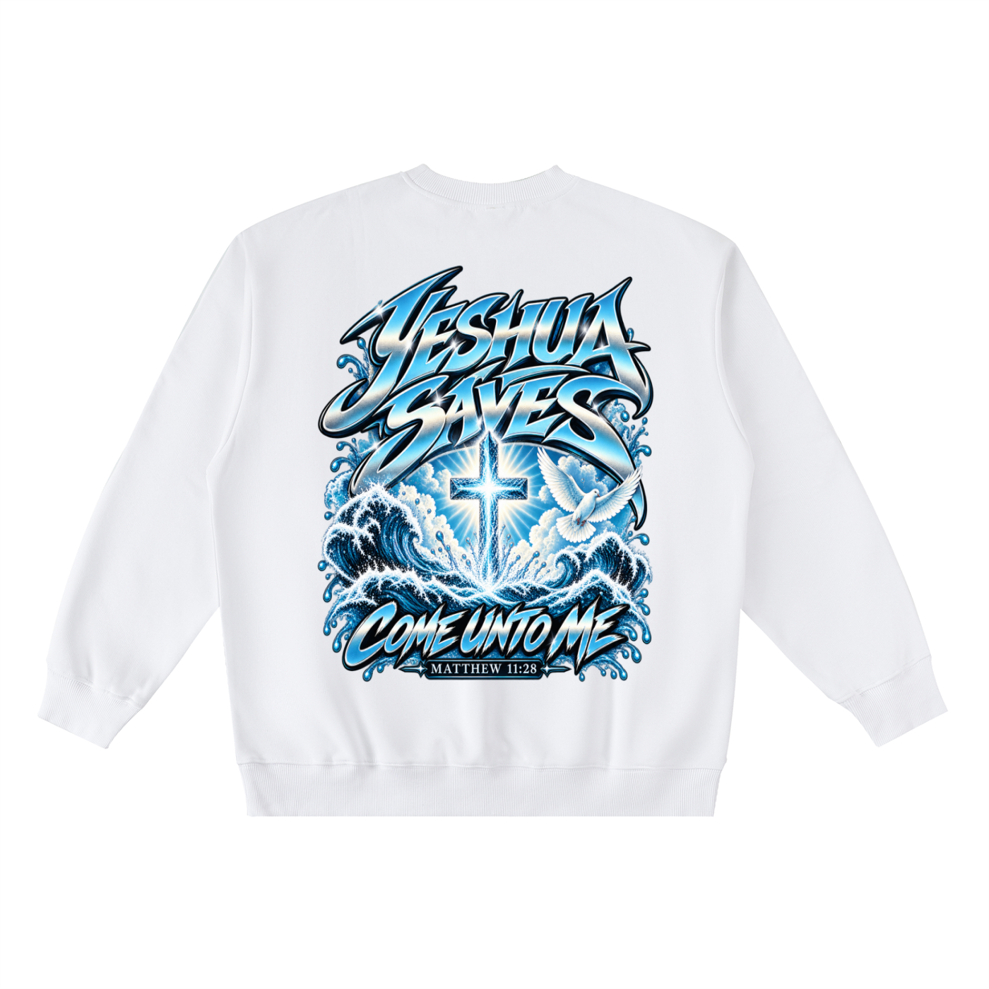 Living Water Oversized Crewneck Taped Sweatshirt