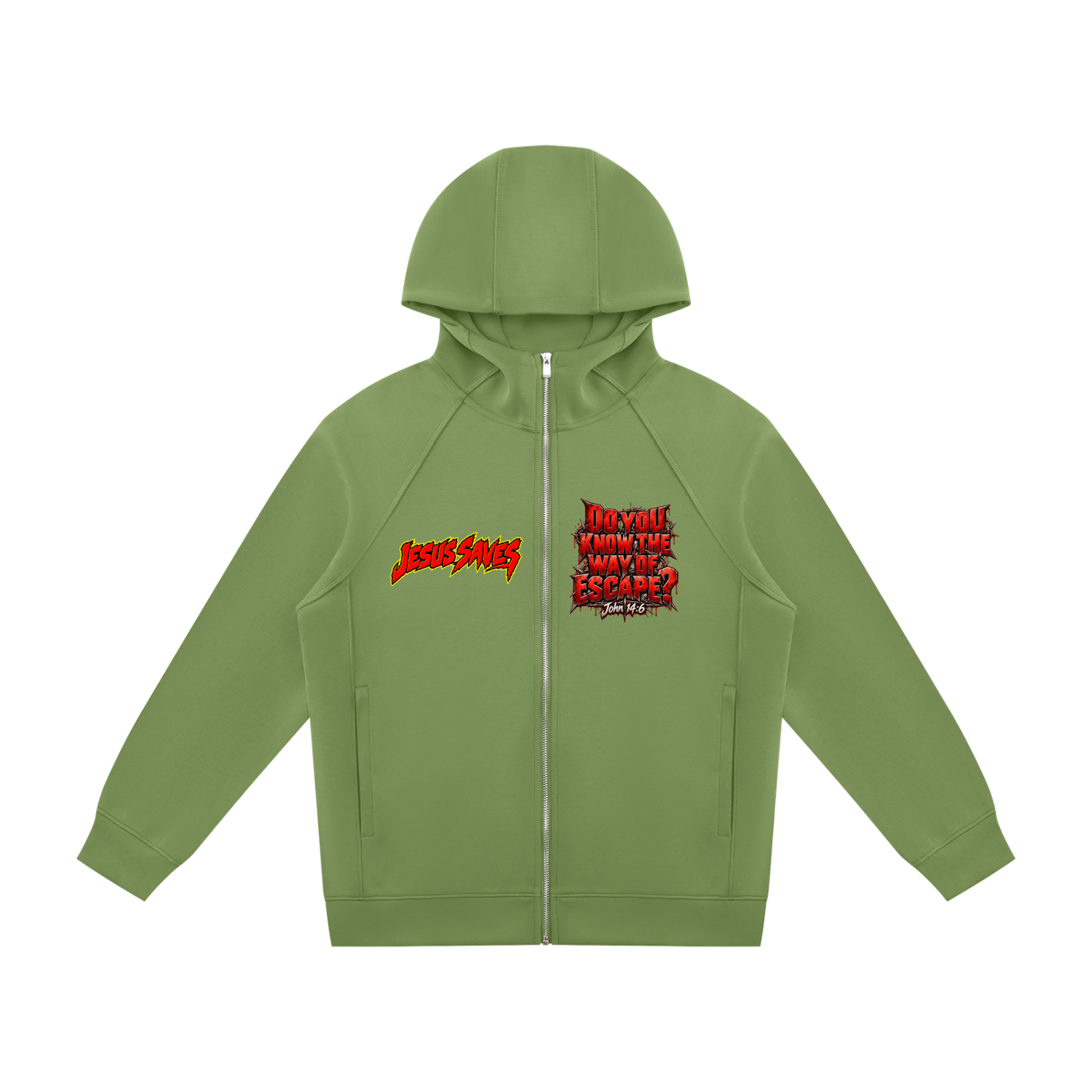 Escape/Days of Noah Unisex Raglan Full Zip Hoodie