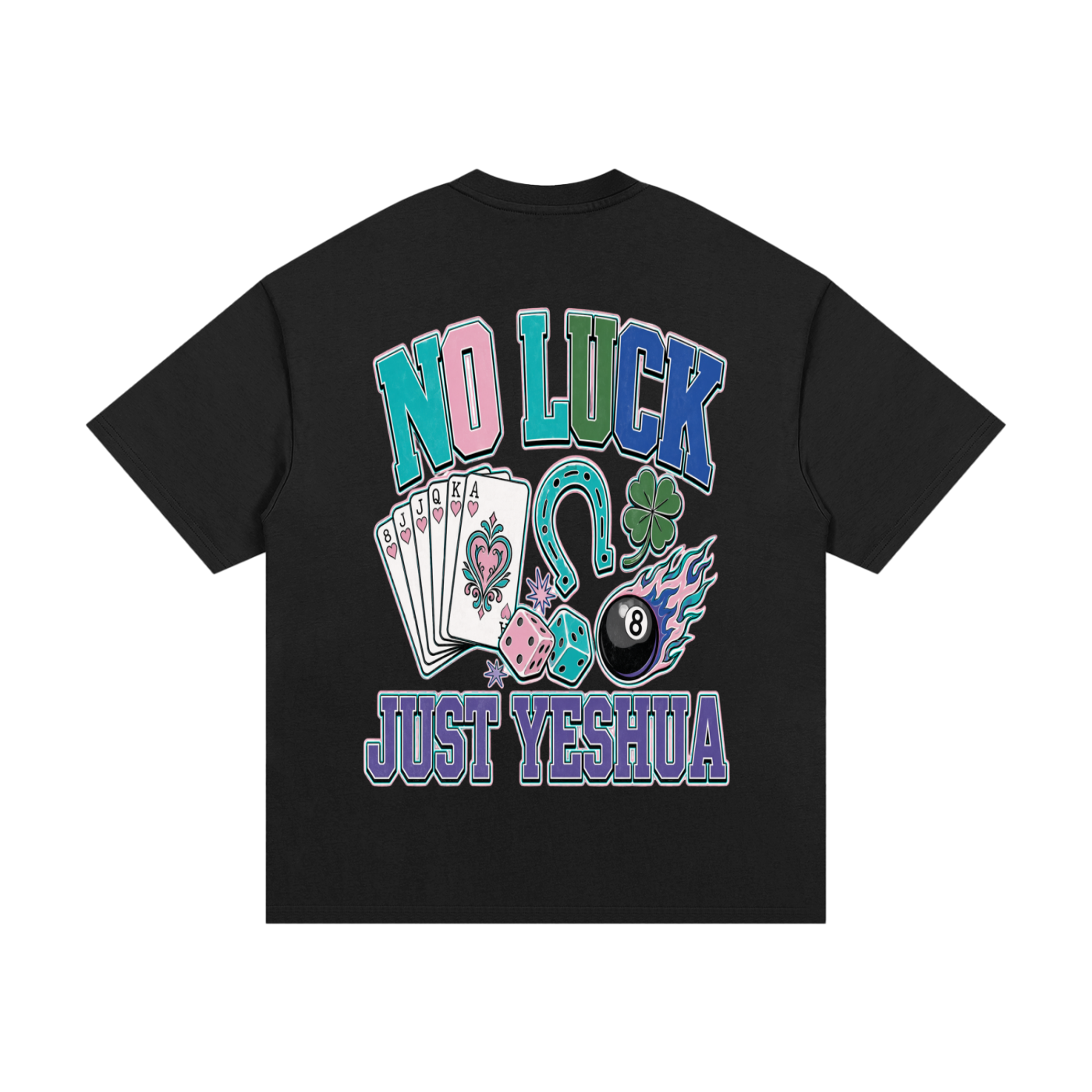 Jesus/No Luck Essential Heavyweight Cotton T-Shirt