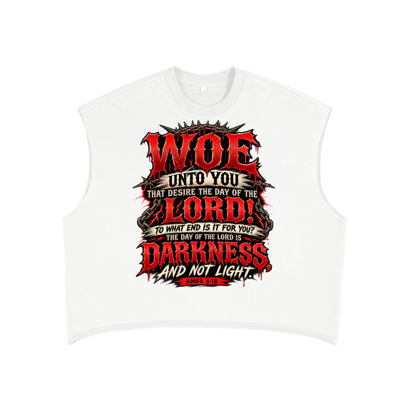 Amos 5:18-19 French Terry Boxy Tank Top
