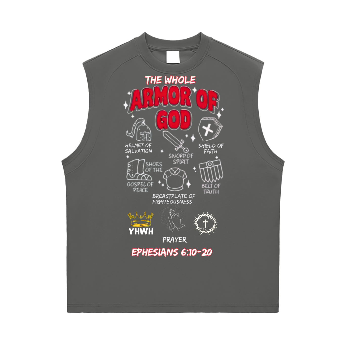 "The Whole Armor of God" Sorona Quick-Dry Cooling Tank Top