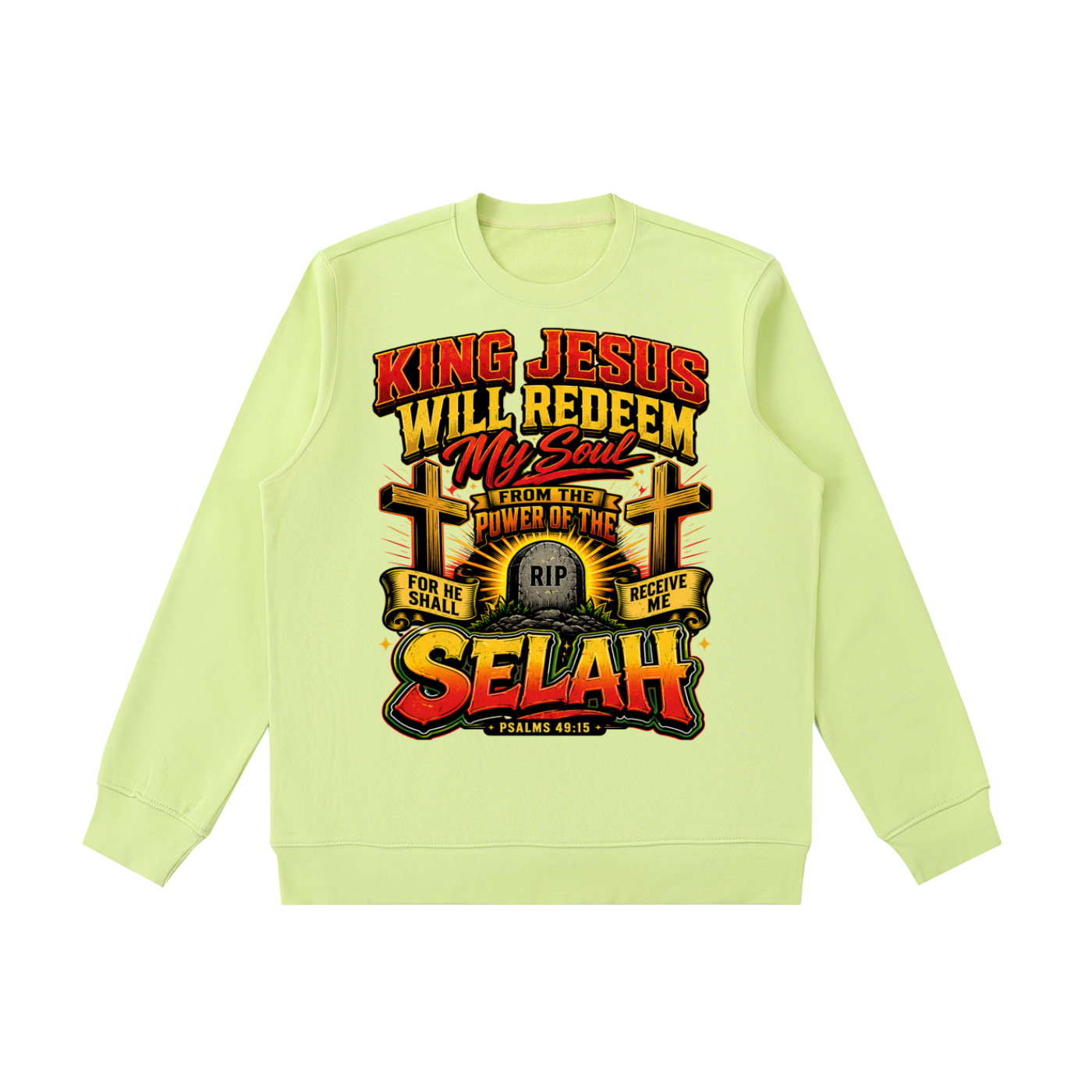 Psalms 49:15 Essential Heavyweight Crewneck  Sweatshirt