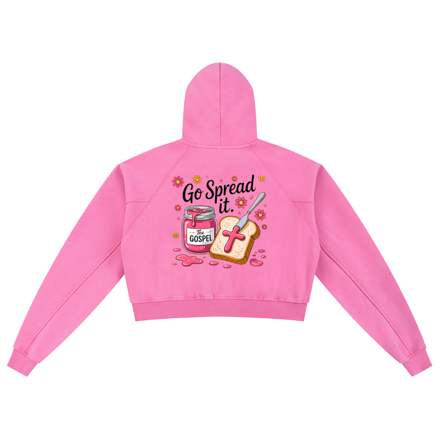 "Spread the Gospel" Women's Snow Washed Cropped Hoodie
