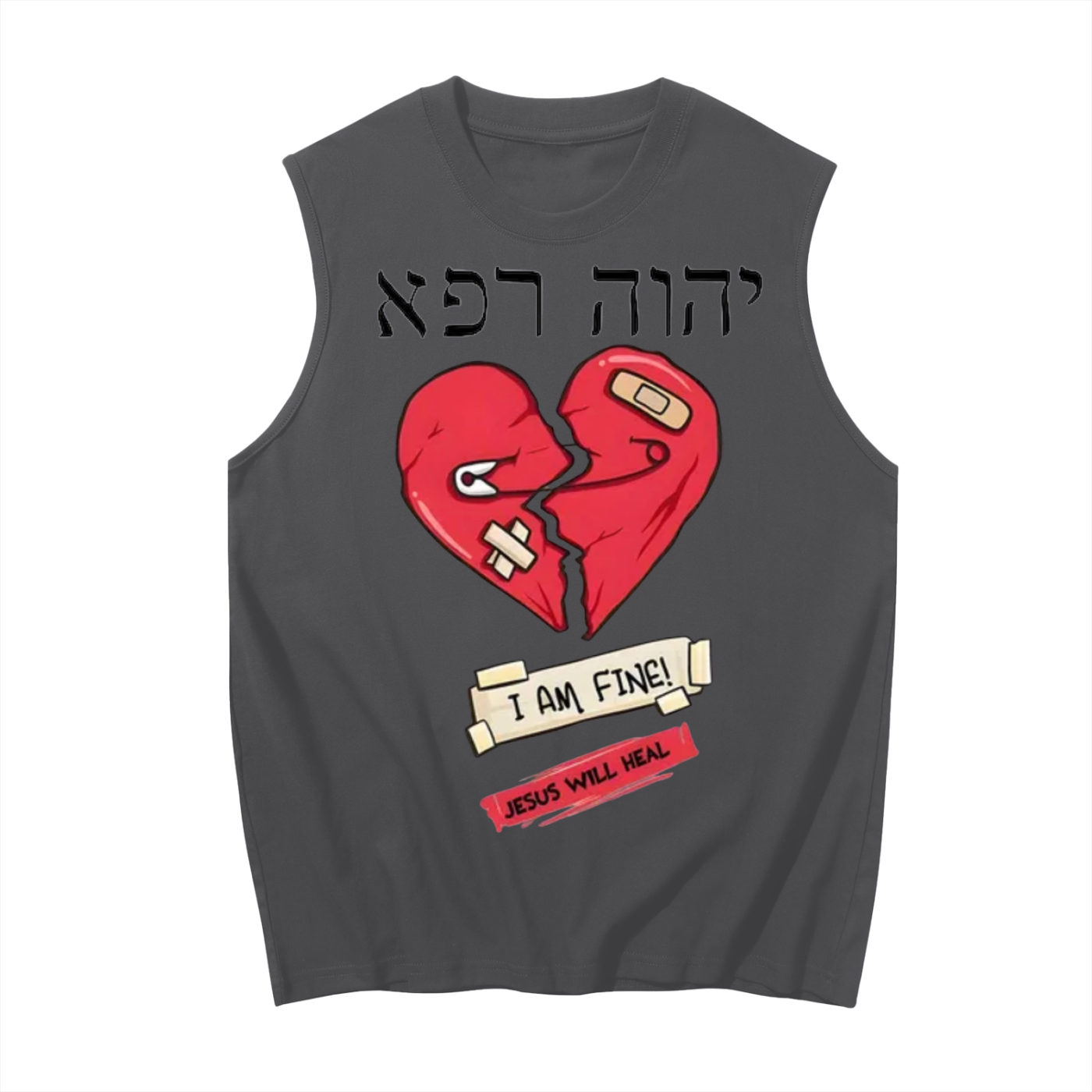 "YHWH RAPHA" Men's Sleeveless Cotton Tank Top