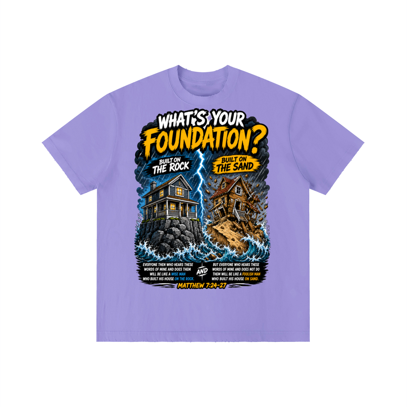 What's Your Foundation? Unisex Vintage Wash Distressed T-Shirt