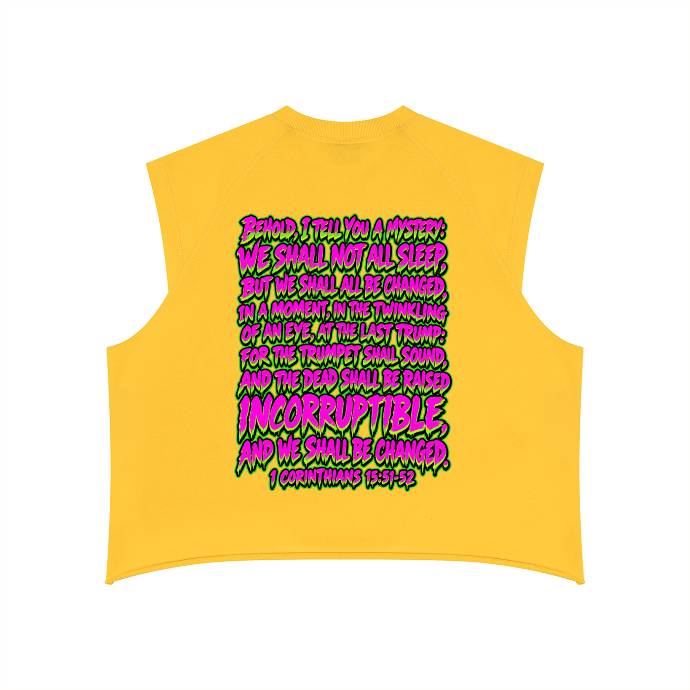1 Corinthians 15:51-52 Men’s Boxy Raw Hem Tank Top