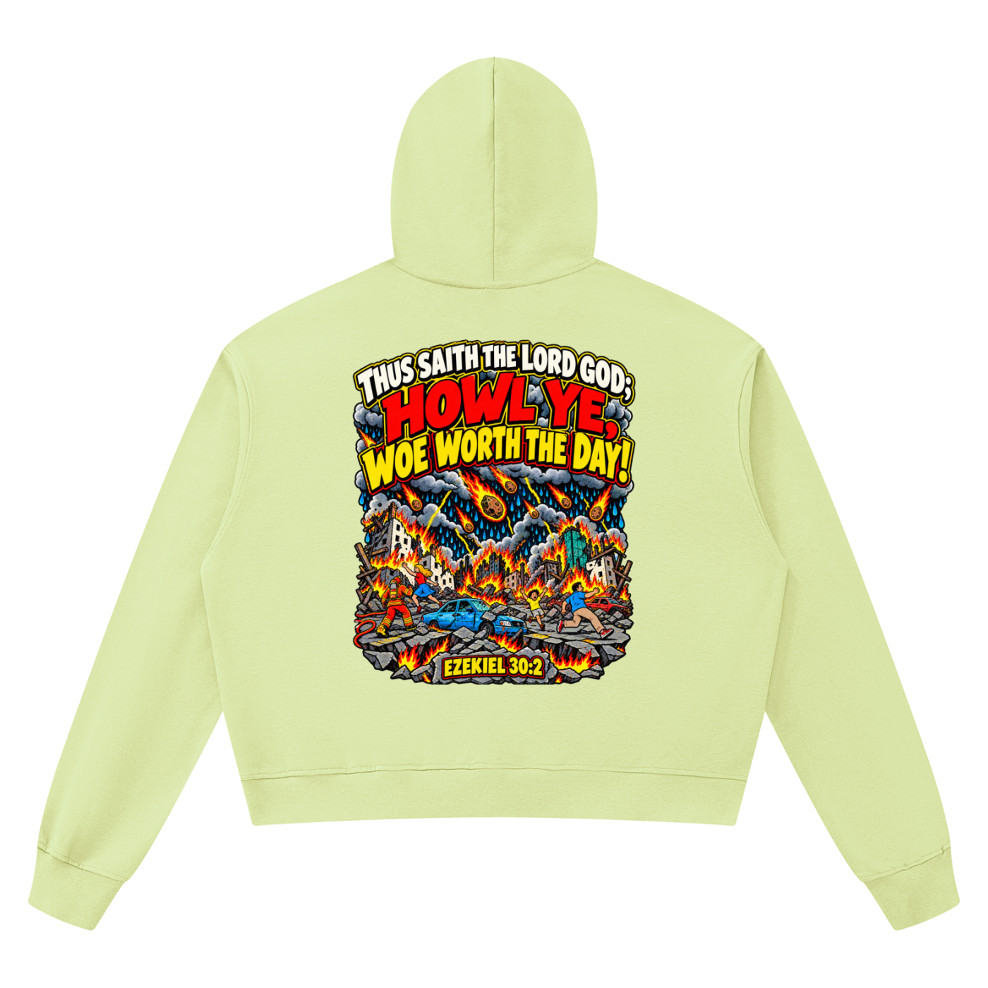 Jesus Saves Unisex Boxy Raw Edge Hoodie