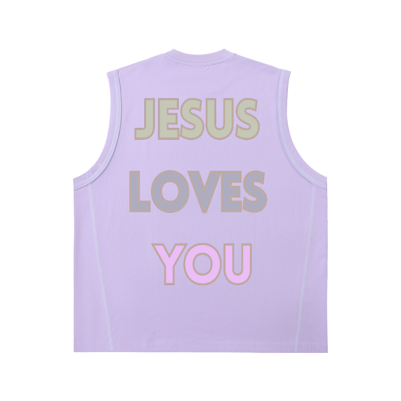 No Luck, Just Jesus Contrast Panel Cooling Performance Tank Top