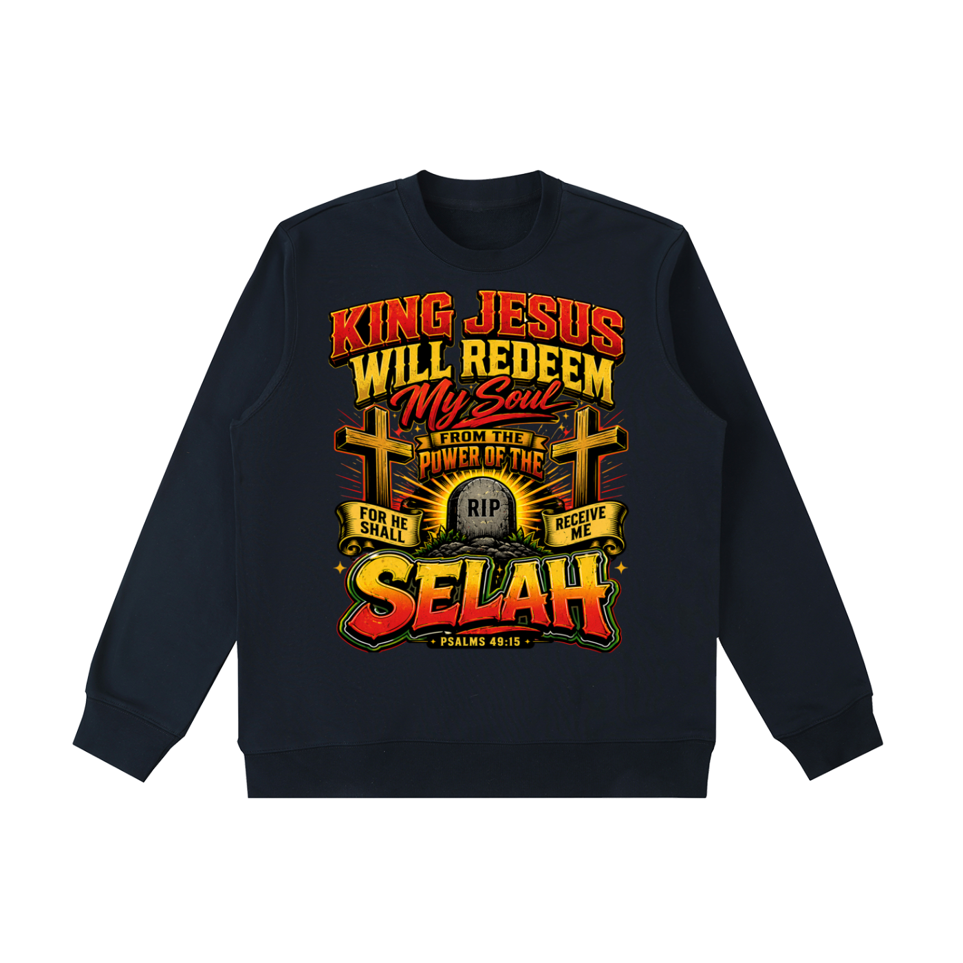 Psalms 49:15 Essential Heavyweight Crewneck  Sweatshirt