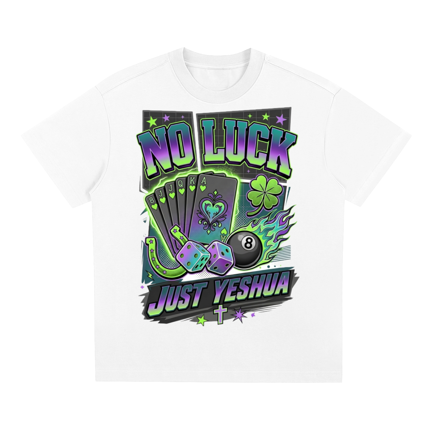 No Luck Just Yeshu/Preach Sorona Quick-Dry Cooling T-Shirt