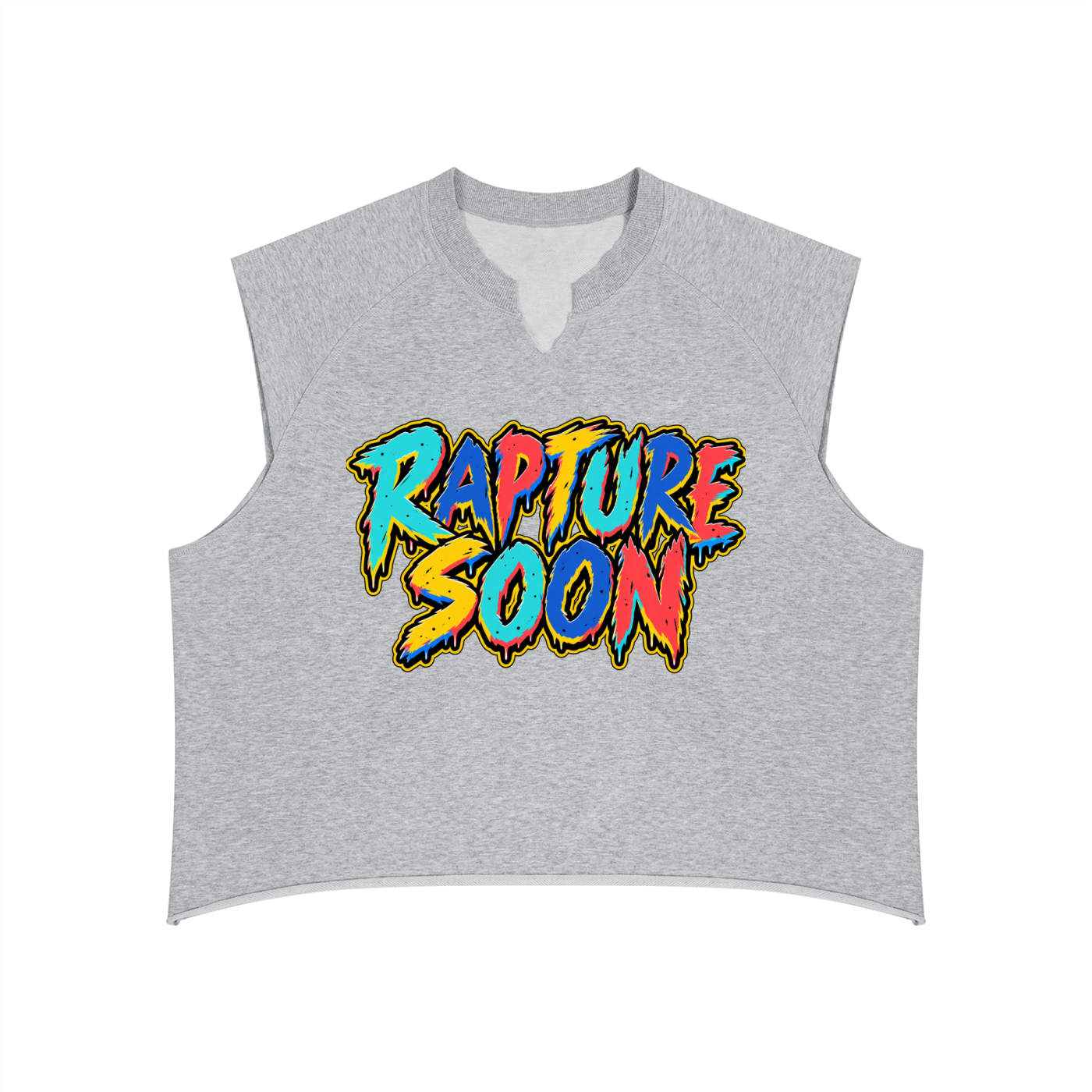 Rapture Soon Men’s Boxy Raw Hem Tank Top