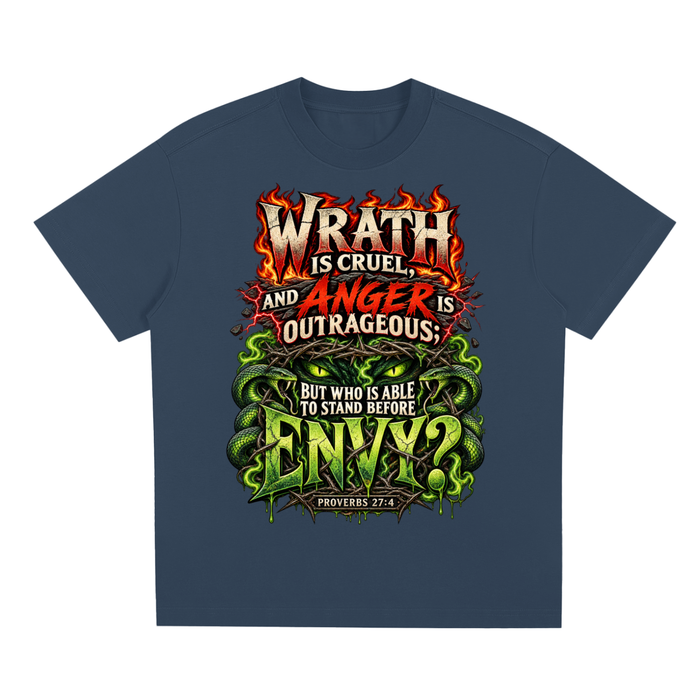 Proverbs 27:4 Sorona Quick-Dry Cooling T-Shirt