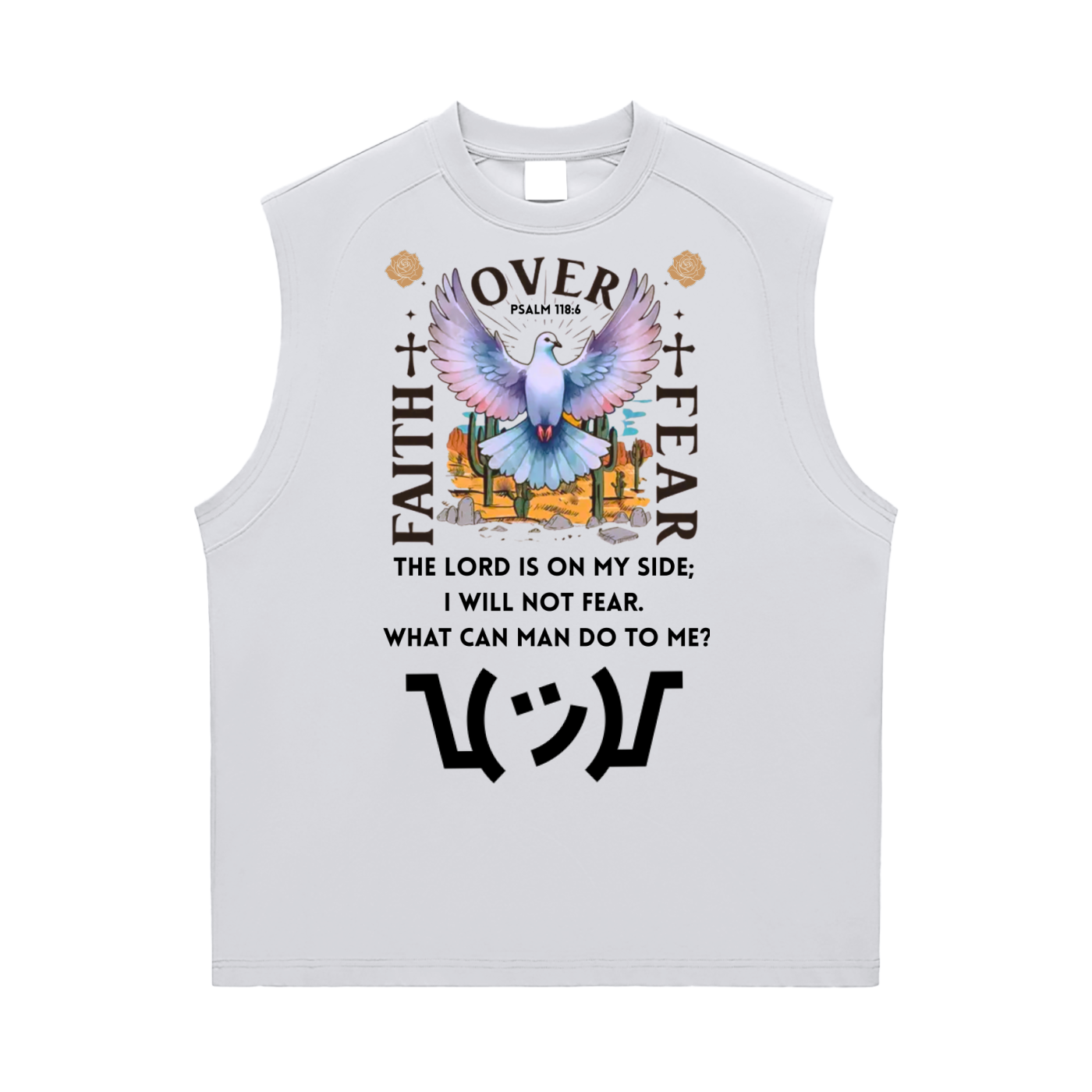"Faith over Fear" Sorona Quick-Dry Cooling Tank Top