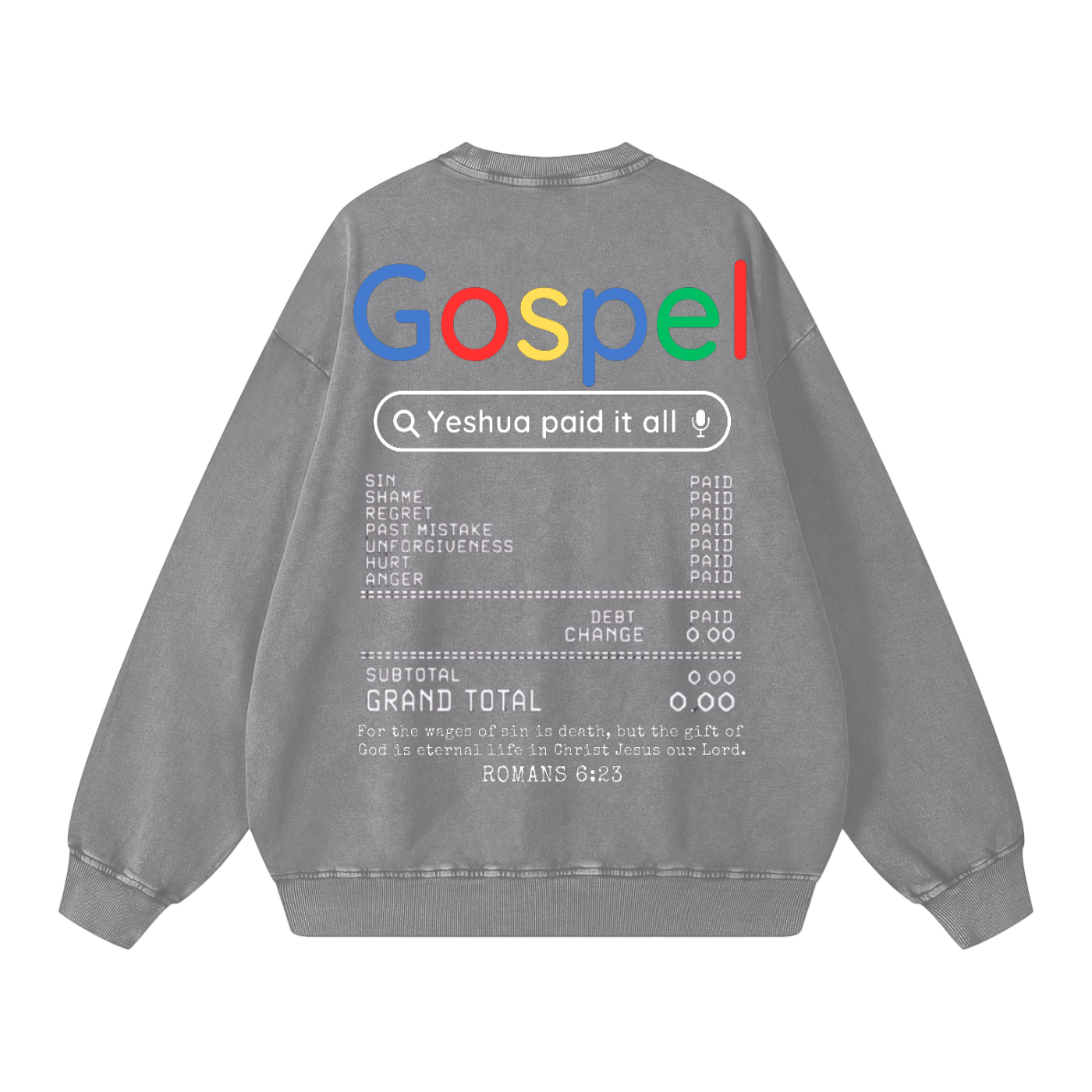 Gospel Snow Washed Oversized Sweatshirt
